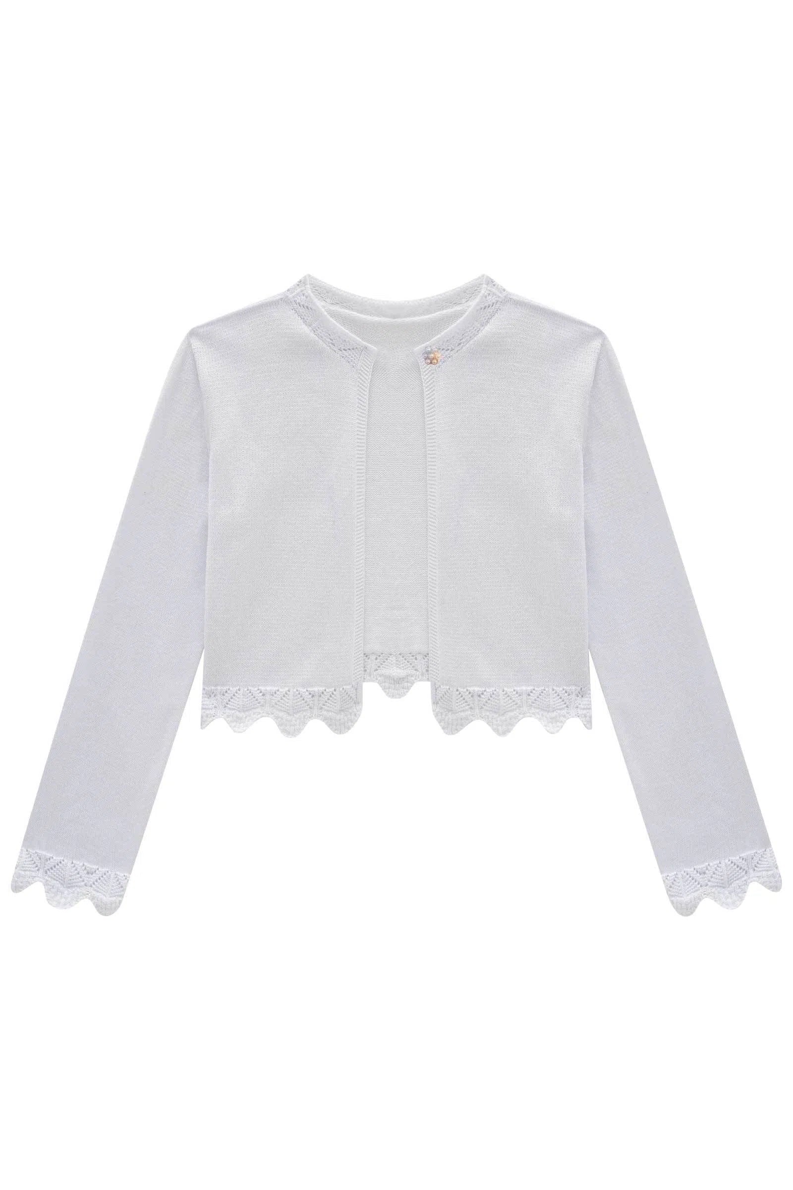 Bolero em Tricot 100% Algodão 78599 Kukiê Infantil Menina