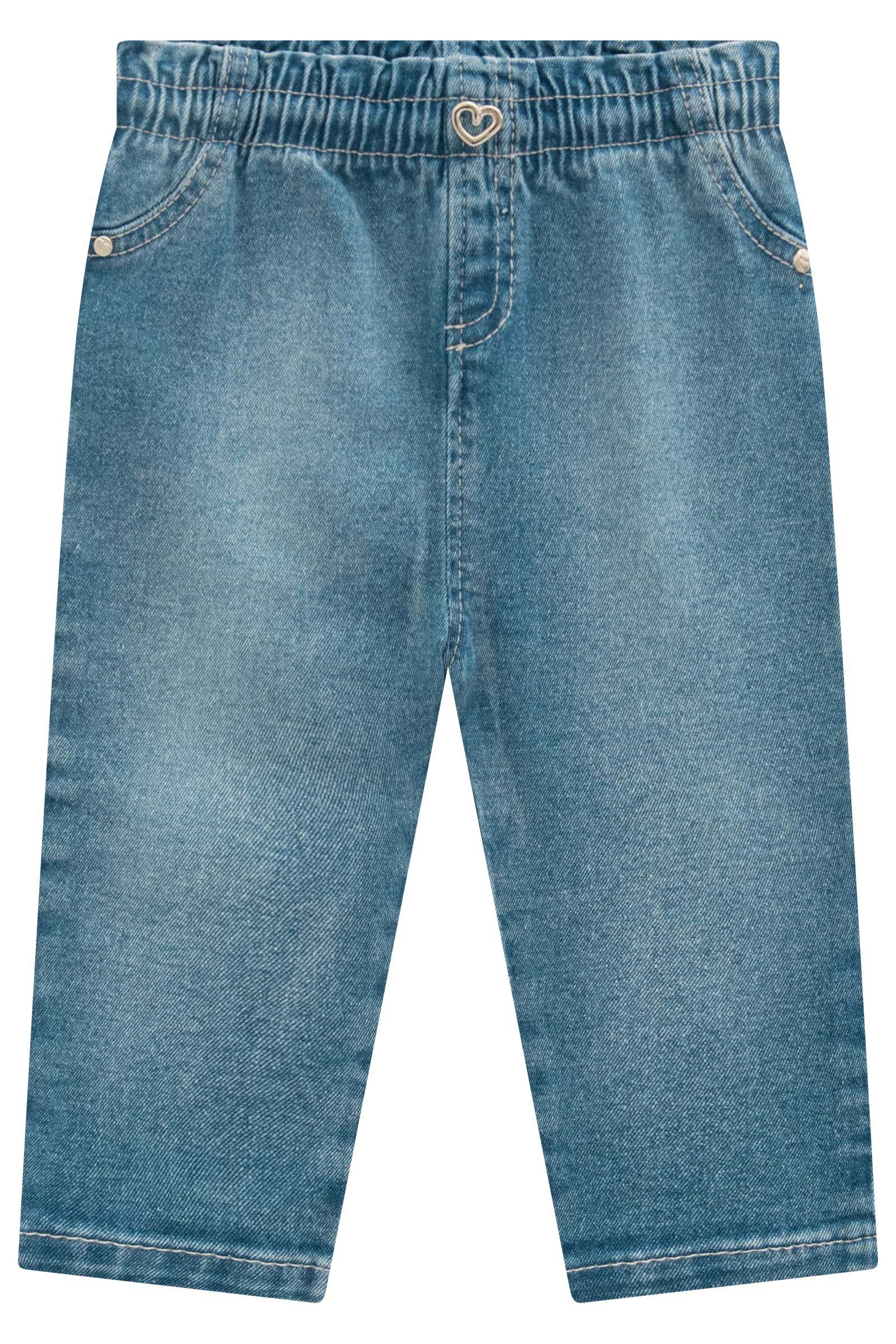 Calça em Jeans com Elastano 79828 Infanti Bebê Menina