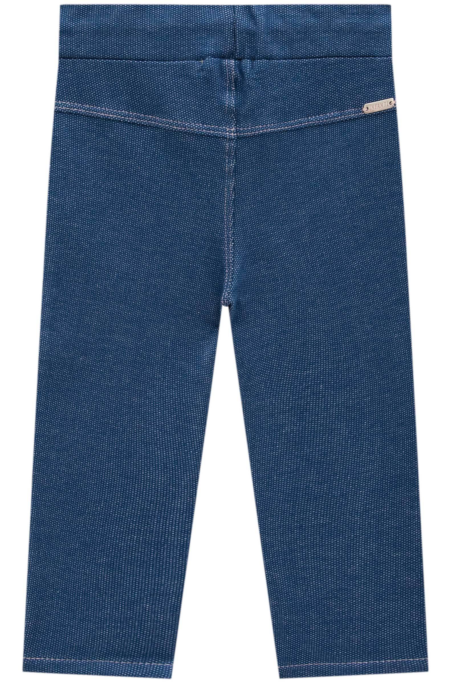 Calça em Malha Denim 79831 Infanti Bebê Menina