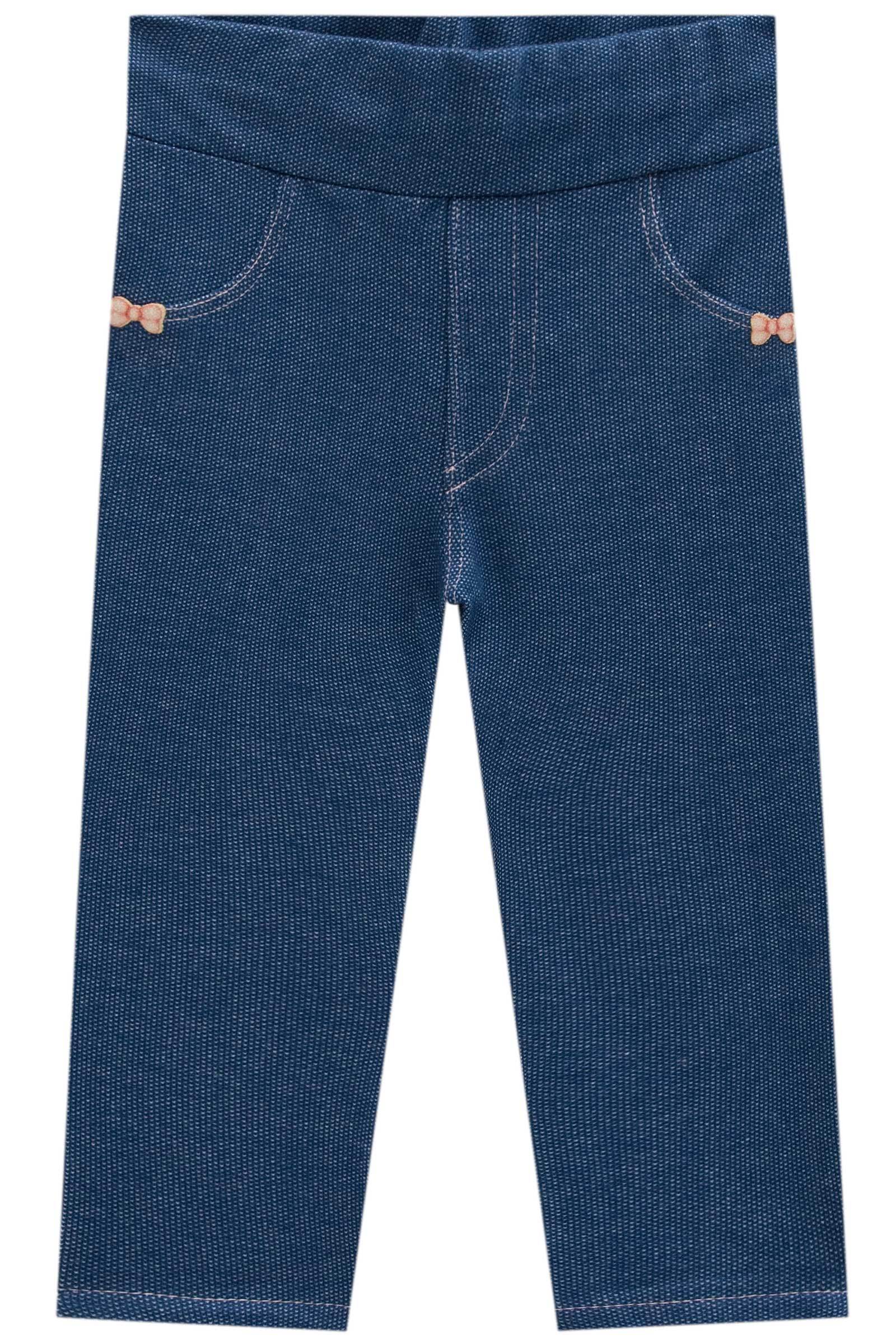 Calça em Malha Denim 79831 Infanti Bebê Menina