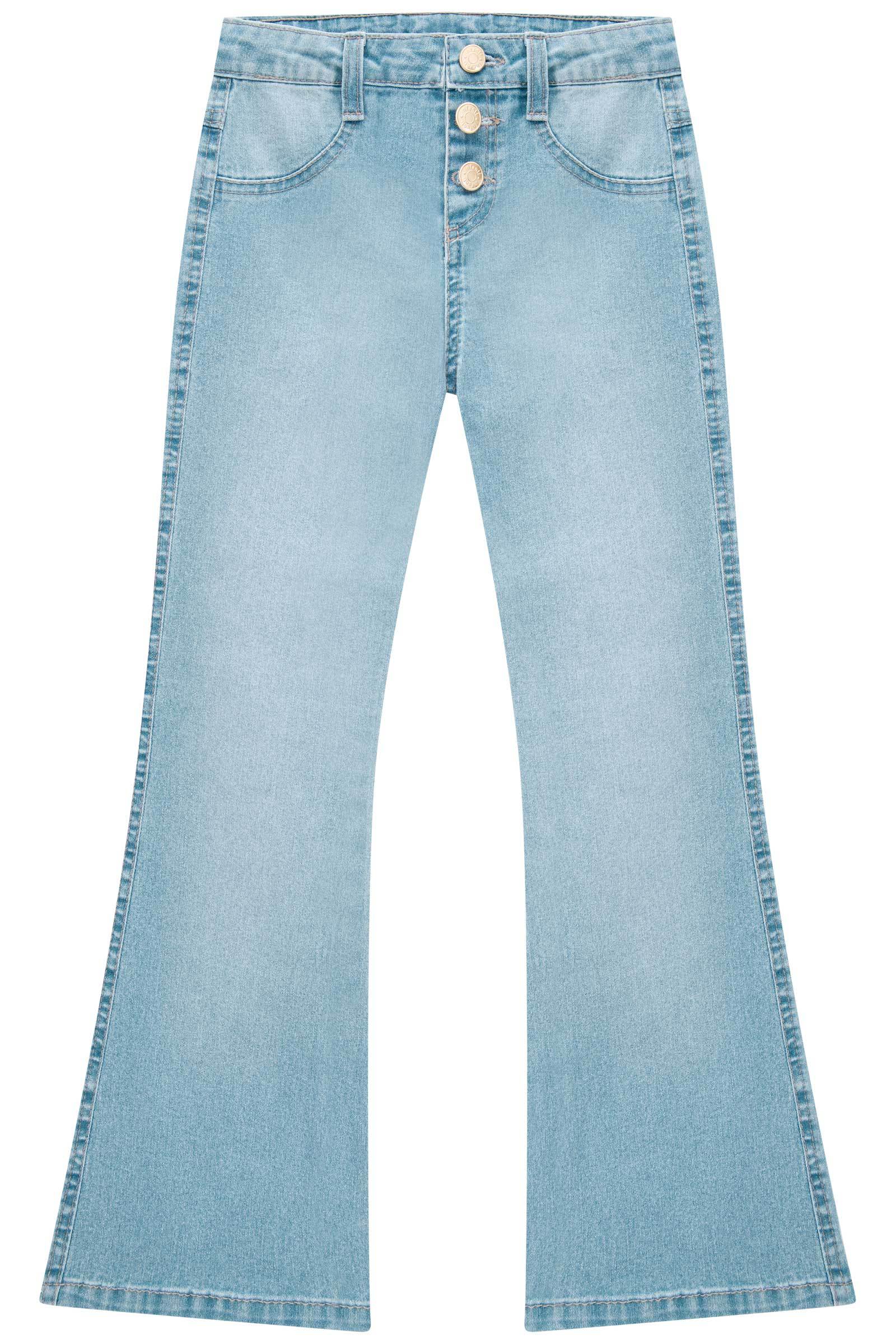 Calça Flare em Jeans Bellini com Elastano 74309 Infanti