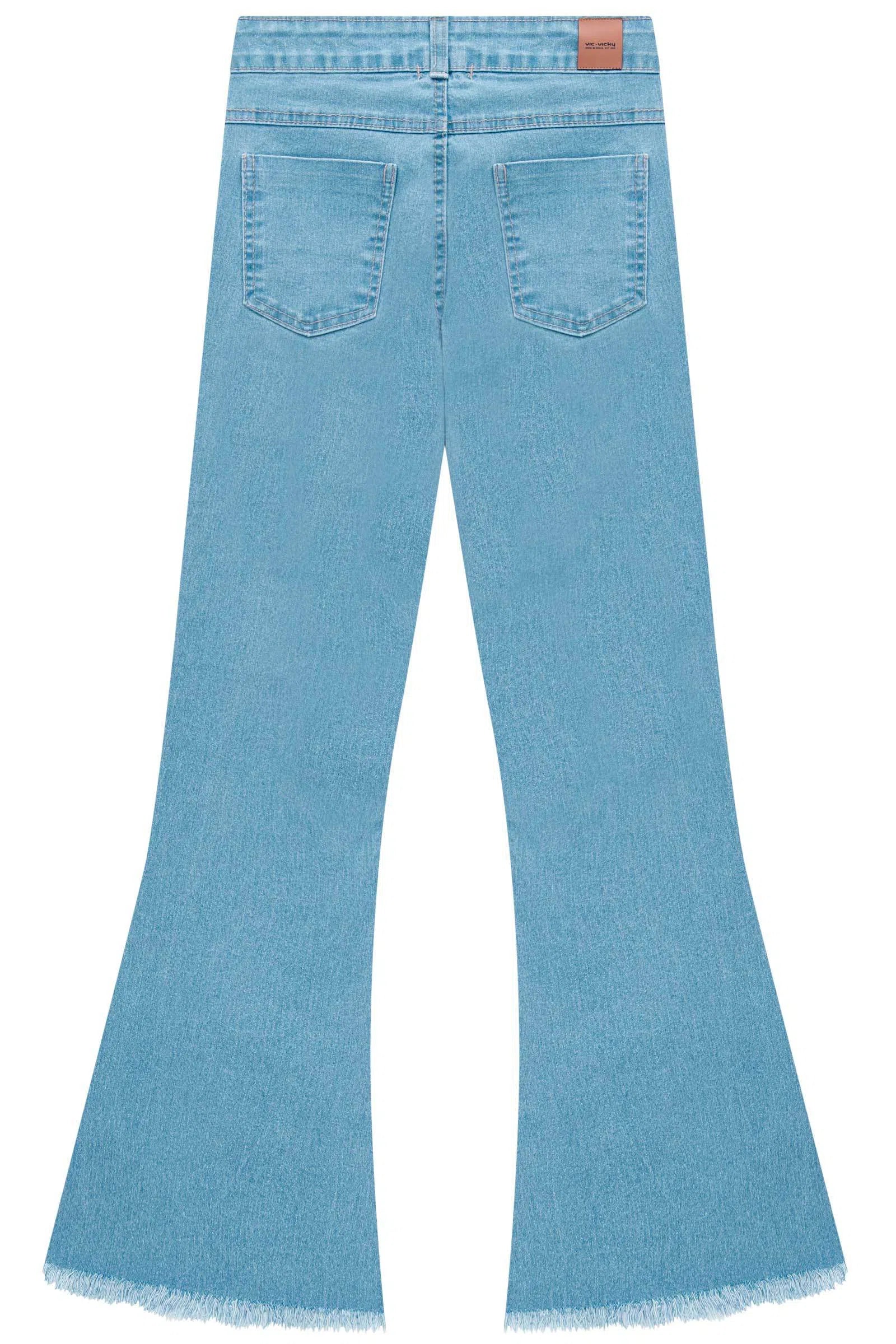 Calça Flare em Jeans Bellini com Elastano 75486 Vic&Vicky