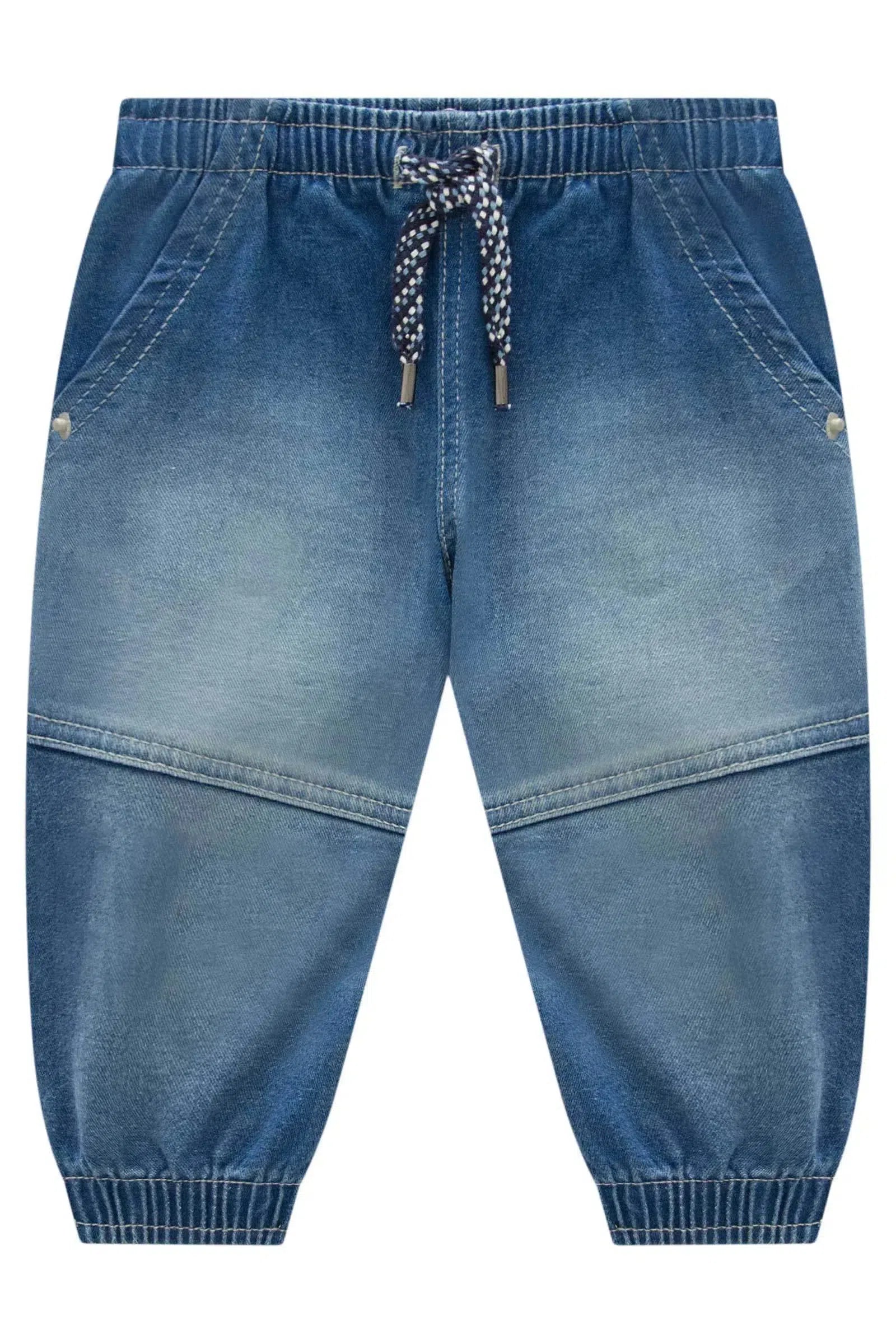 Calça Jogger em Jeans Guga com Elastano 80224 LucBoo Bebê Menino