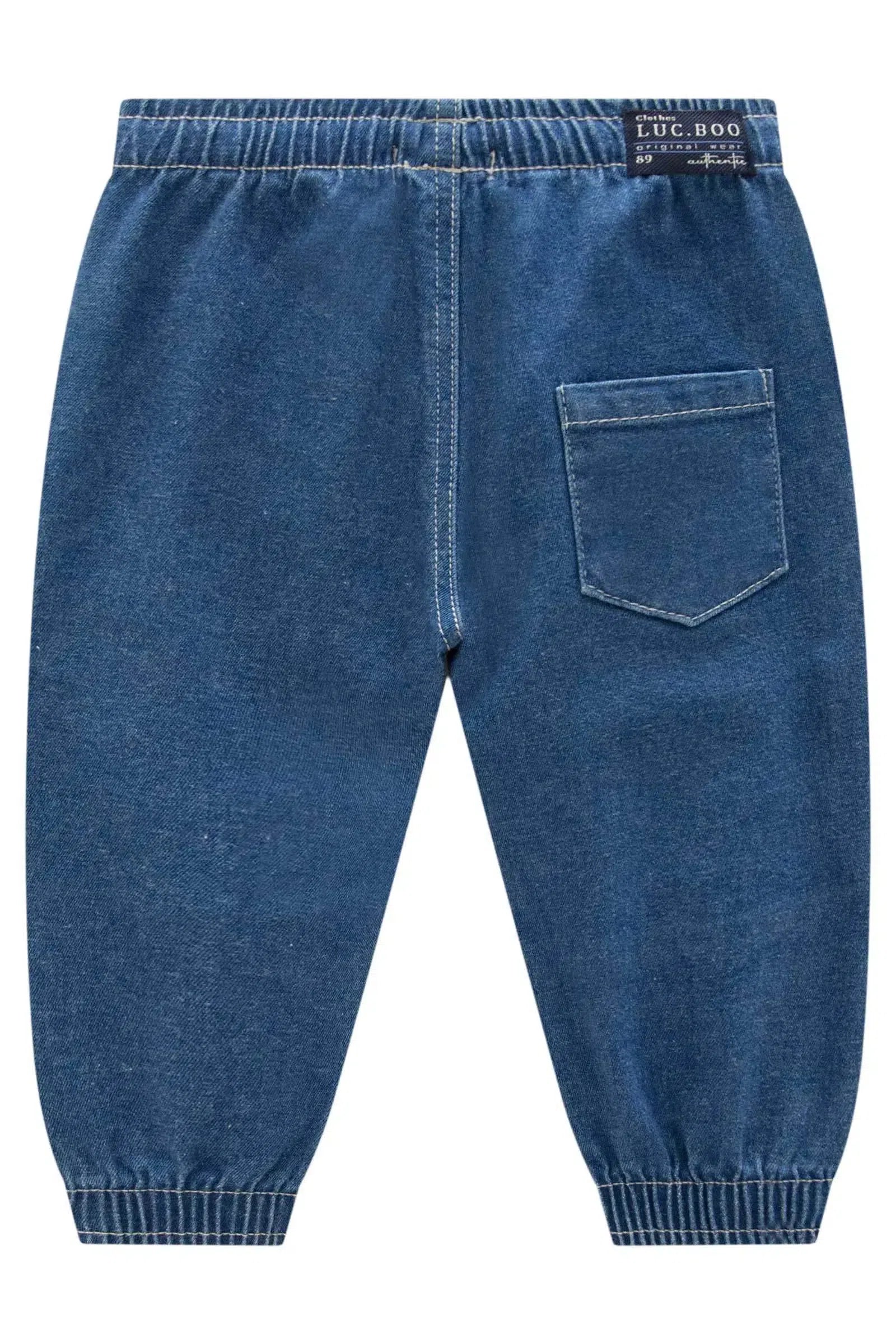 Calça Jogger em Jeans Guga com Elastano 80224 LucBoo Bebê Menino