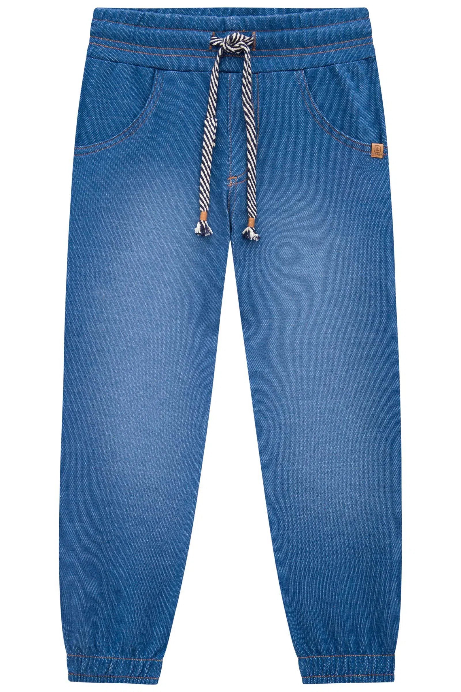 Calça Jogger em Malha Denim com Elastano 74325 LucBoo