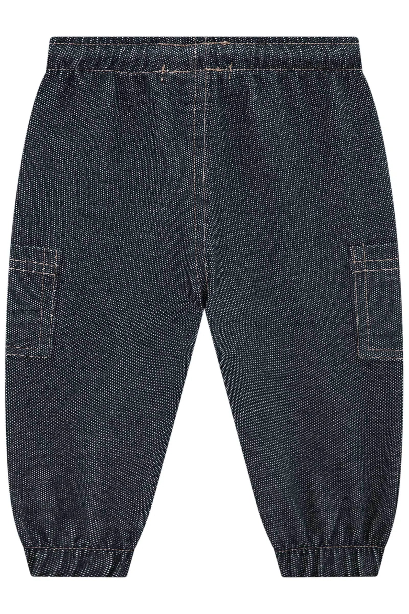 Calça Jogger em Malha Denim com Elastano 79509 Johnny Fox Bebê Menino