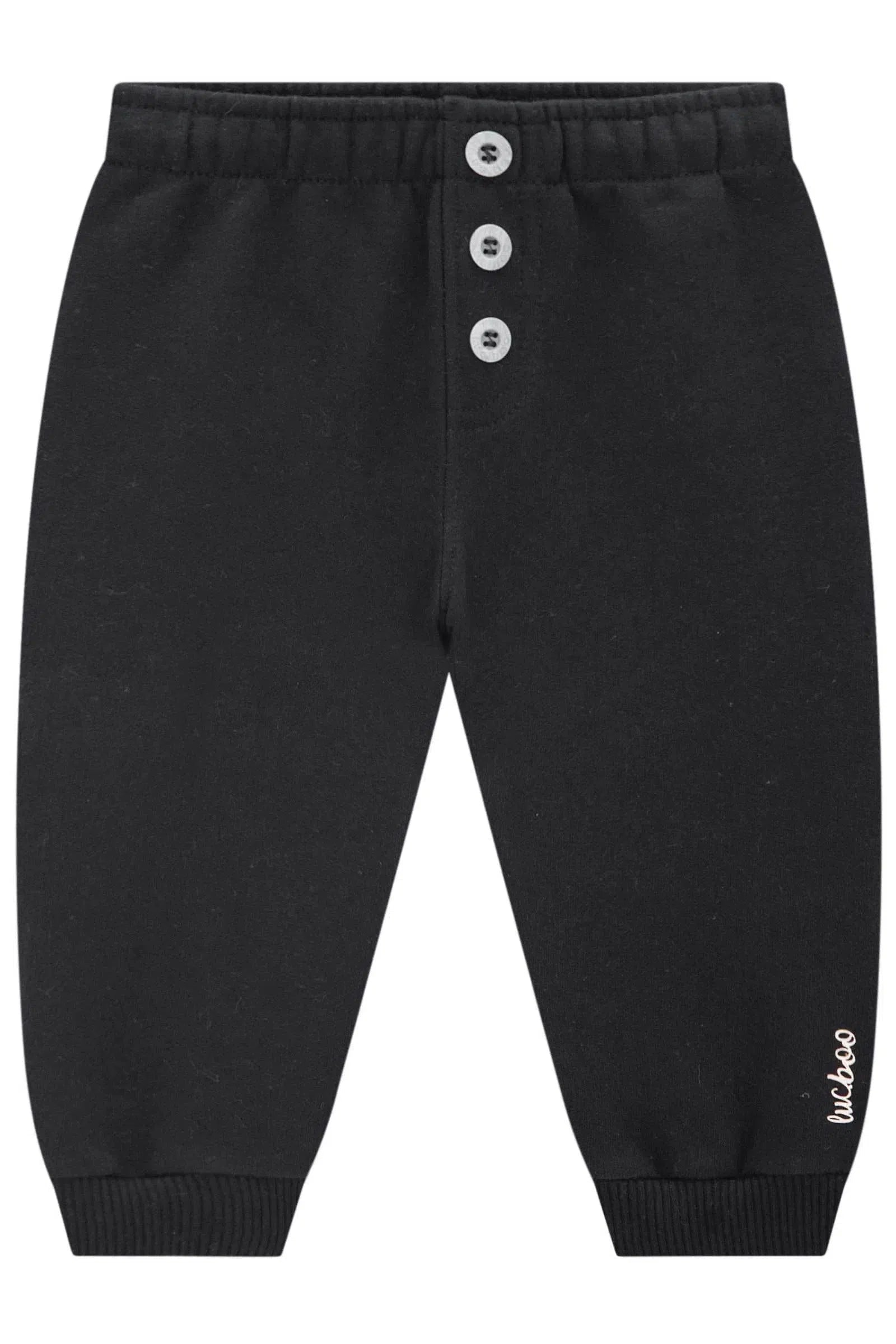 Calça Jogger em Moletom com Pelúcia 80209 LucBoo Bebê Menino