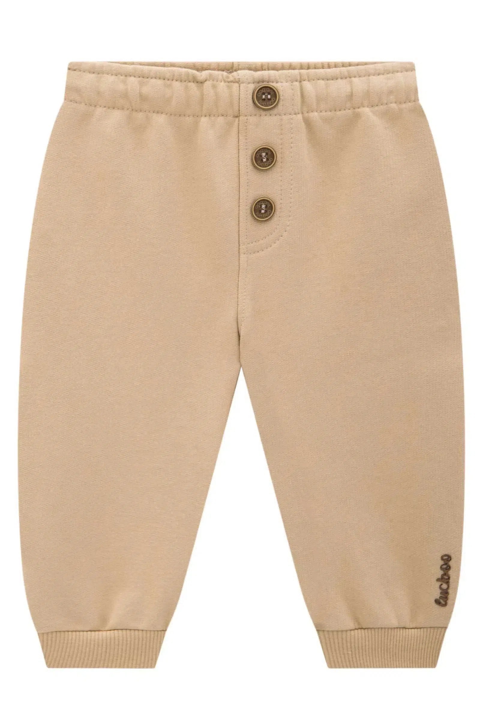 Calça Jogger em Moletom com Pelúcia 80209 LucBoo Bebê Menino