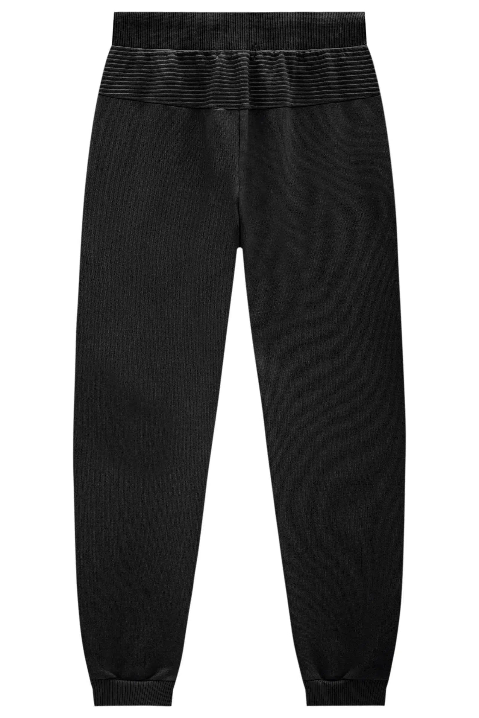 Calça Jogger em Moletom Relevo sem Pelúcia com Detalhe em Moletom Liso sem Pelúcia 81031 Johnny Fox Teen Menino