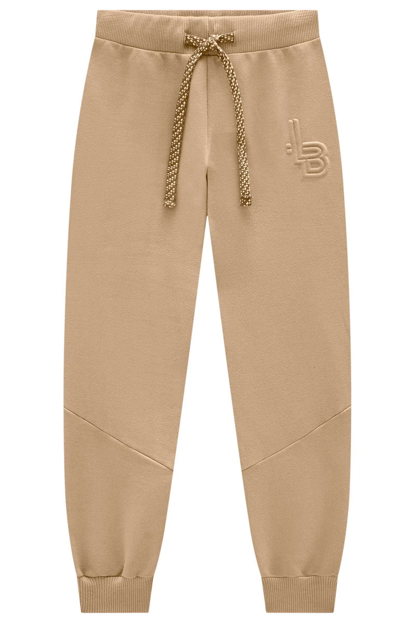 Calça Jogger em Moletom sem Pelúcia 79710 LucBoo Infantil Menino