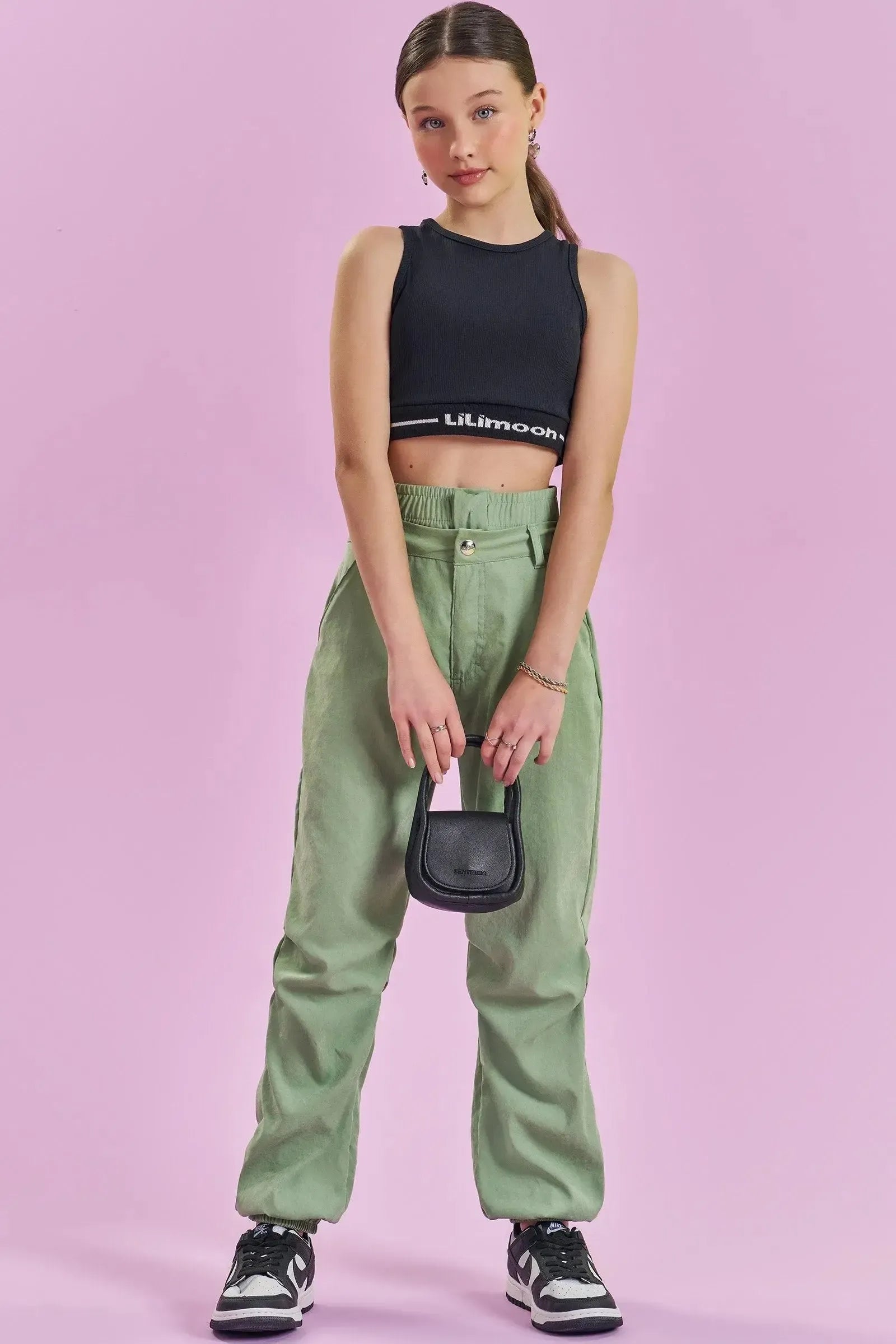 Calça Jogger em Nylon 83422 Lilimoon Teen Menina