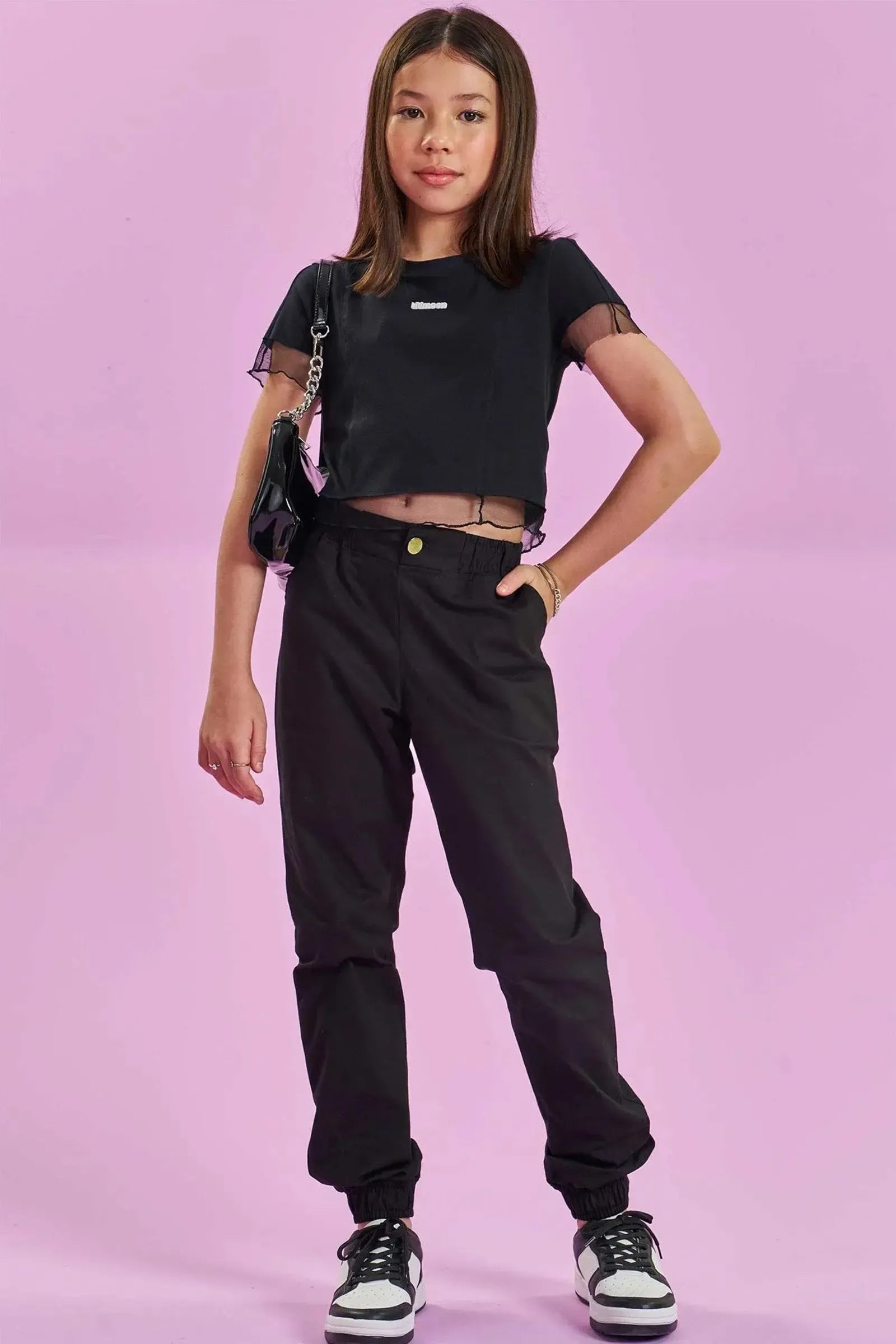 Calça Jogger em Sarja com Elastano 83405 Lilimoon Teen Menina