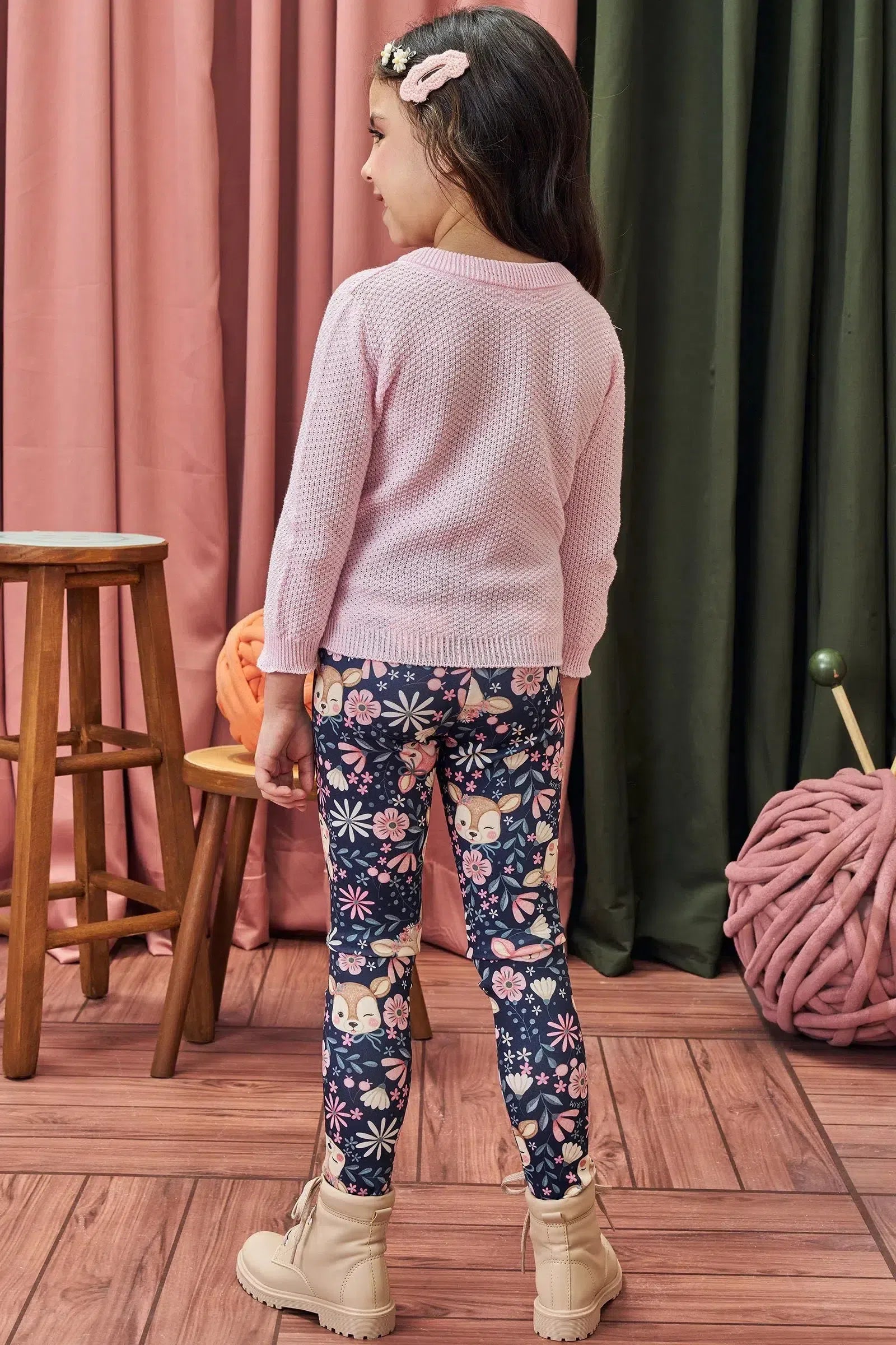 Calça Legging em Fly Tech 79117 Kukiê Infantil Menina