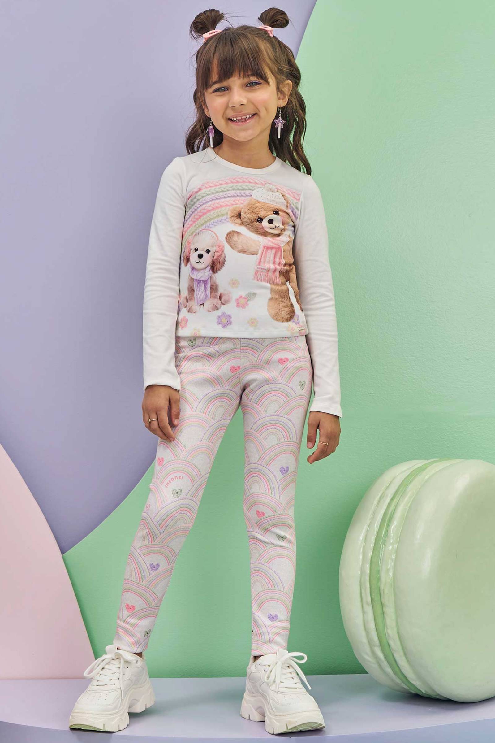 Calça Legging em Fly Tech 79317 Infanti Infantil Menina