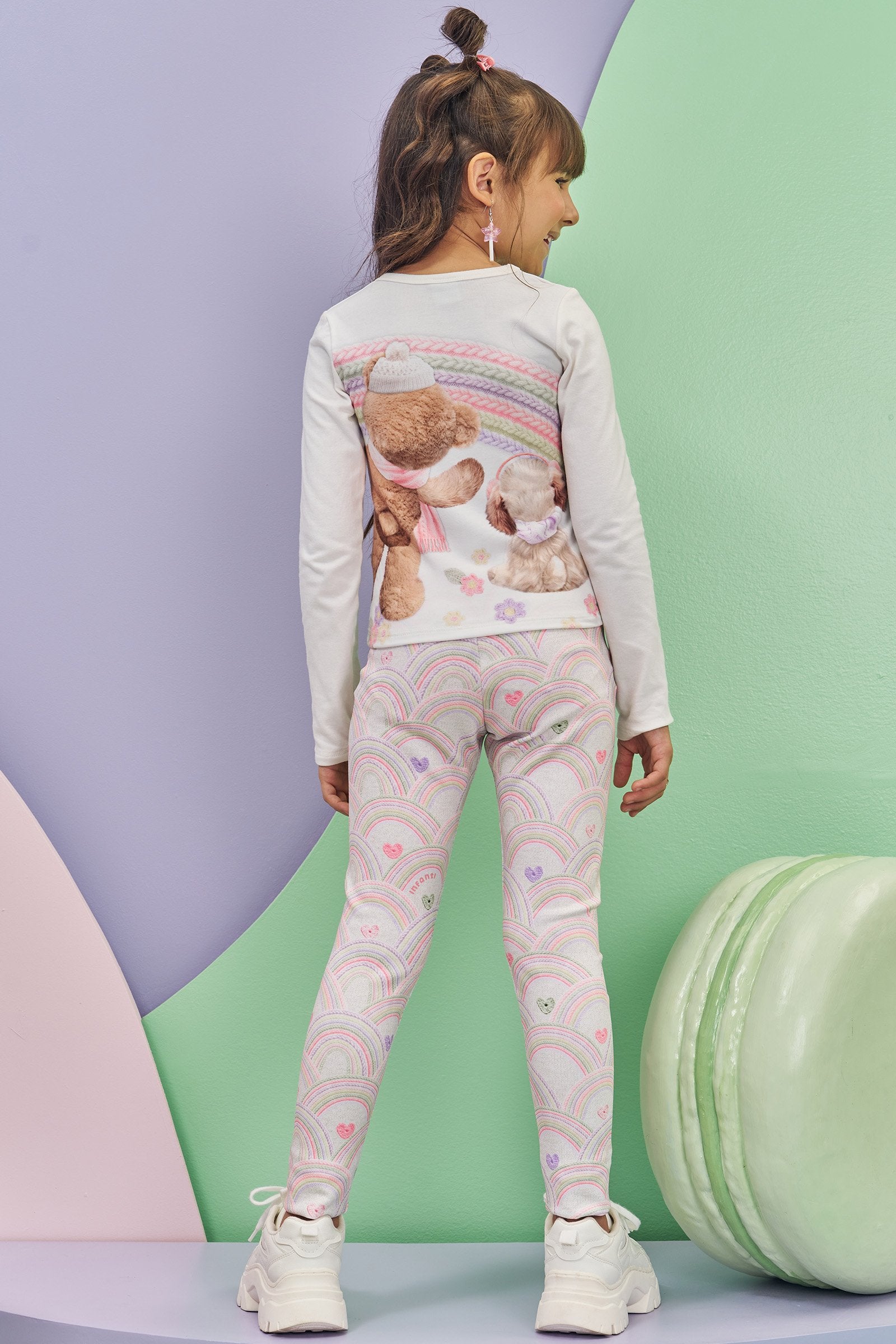 Calça Legging em Fly Tech 79317 Infanti Infantil Menina