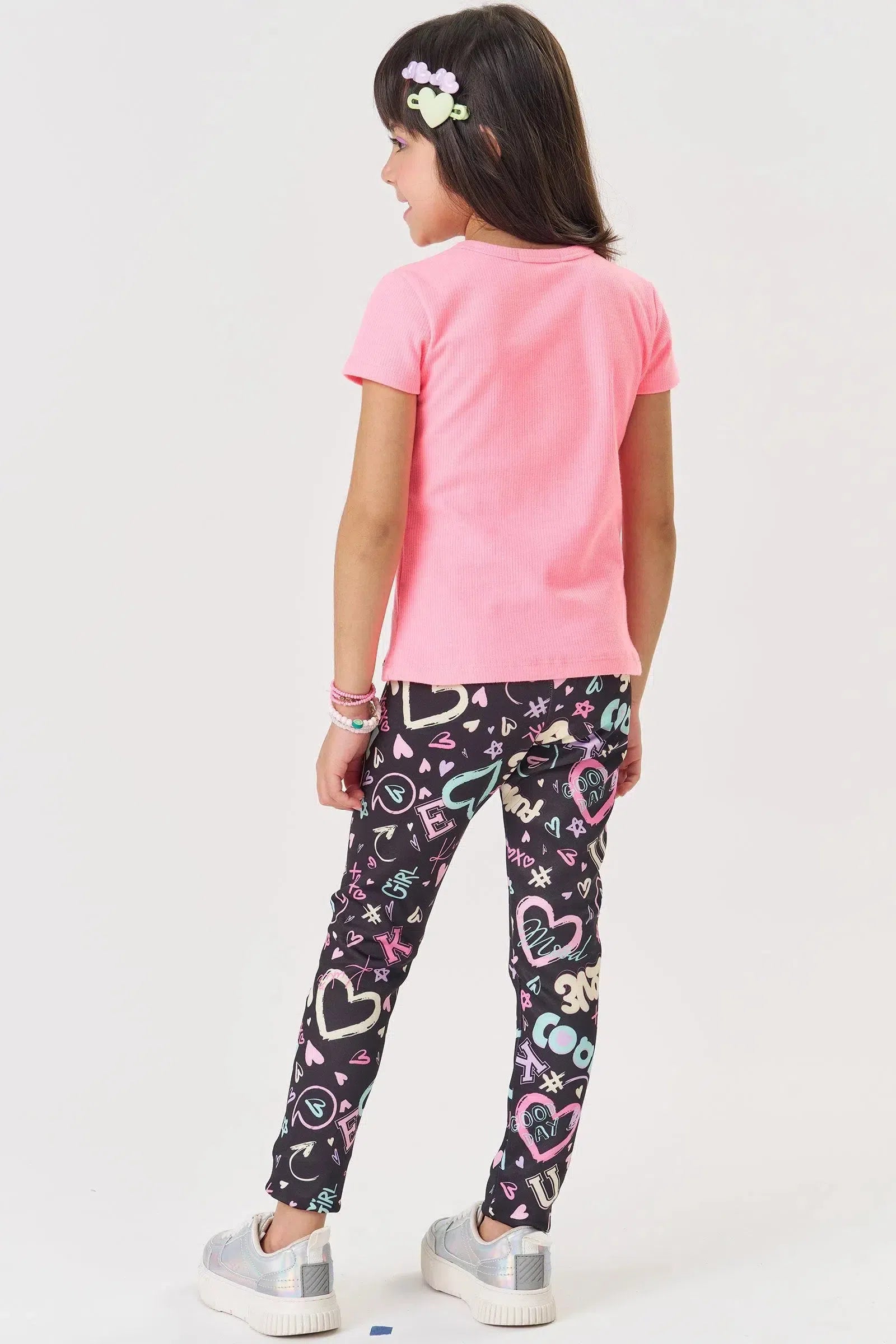 Calça Legging em Fly Tech 79748 Kukiê Infantil Menina