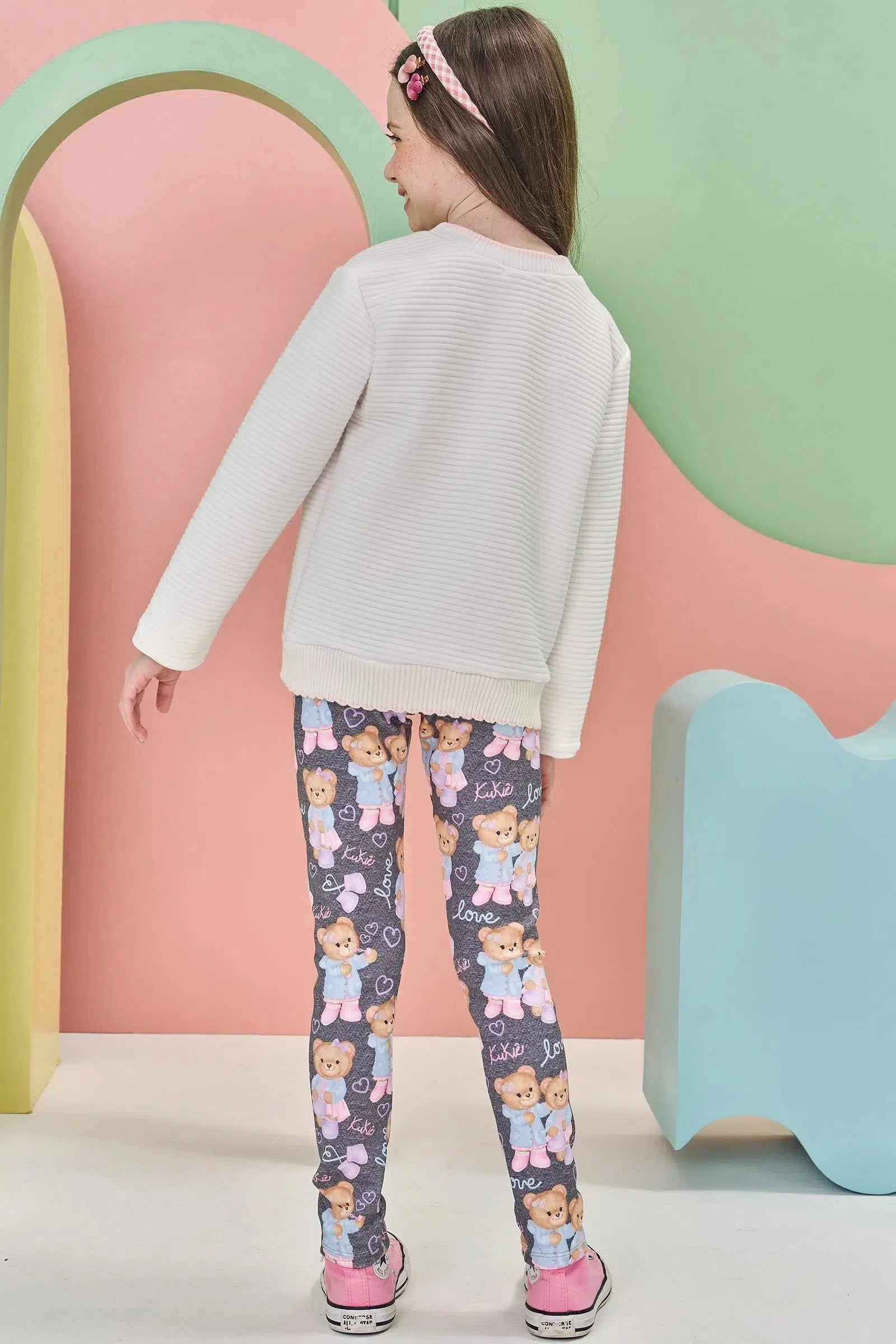 Calça Legging em Fly Tech 79867 Kukiê Infantil Menina