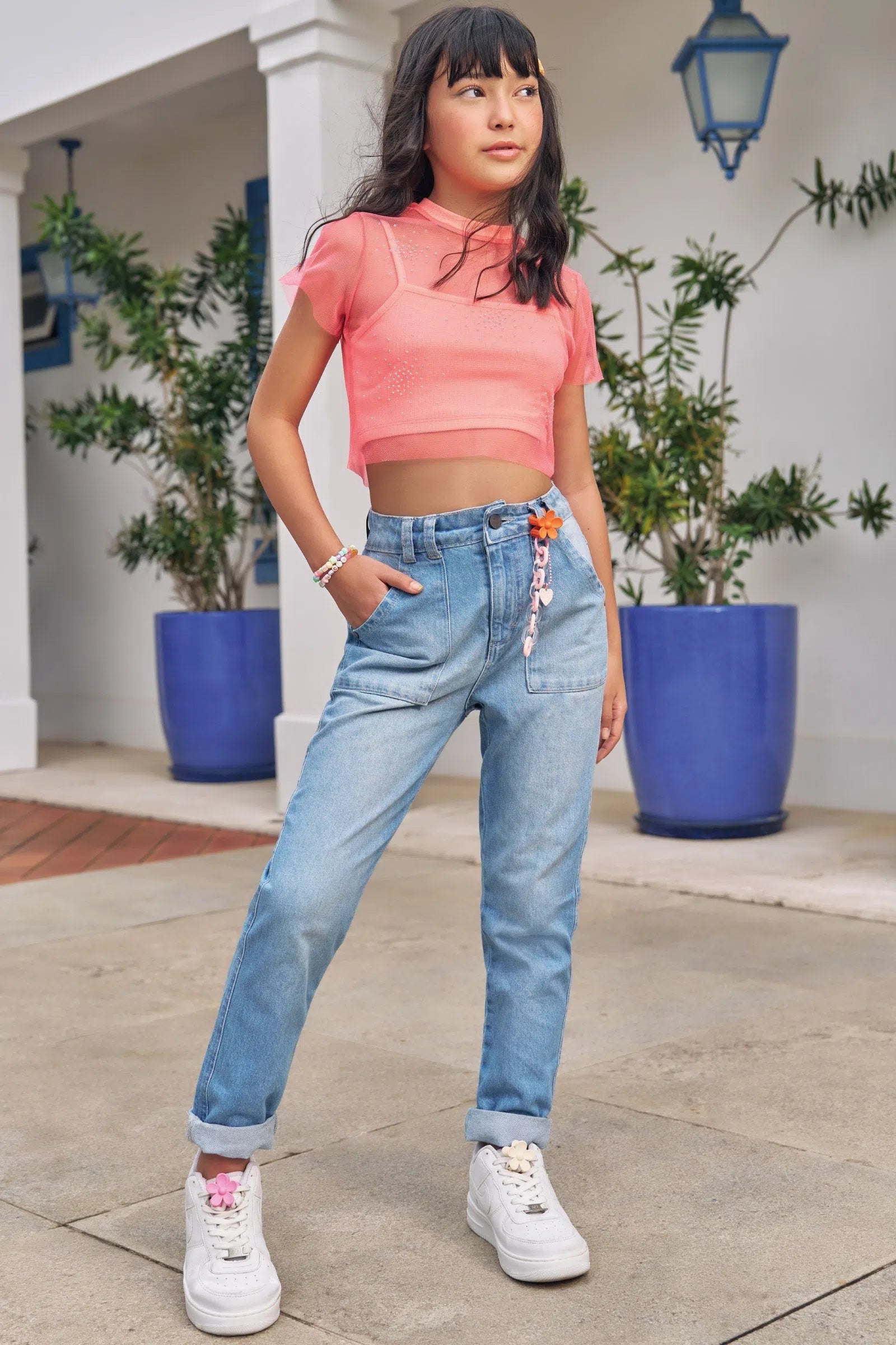 Calça Mom em Jeans Arkansas 74851 Vic&Vicky