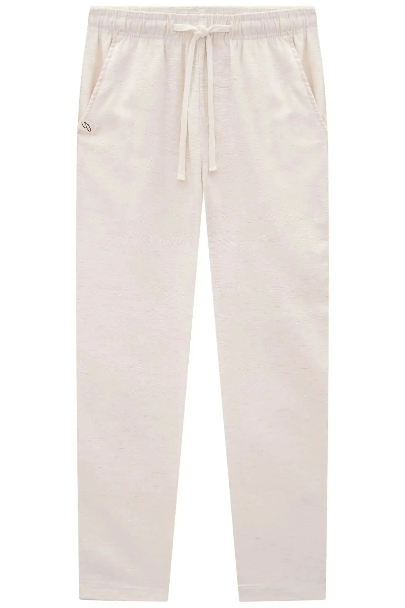 Calça Reta em Linho Santorine com Elastano 83802 Johnny Fox Teen Menino