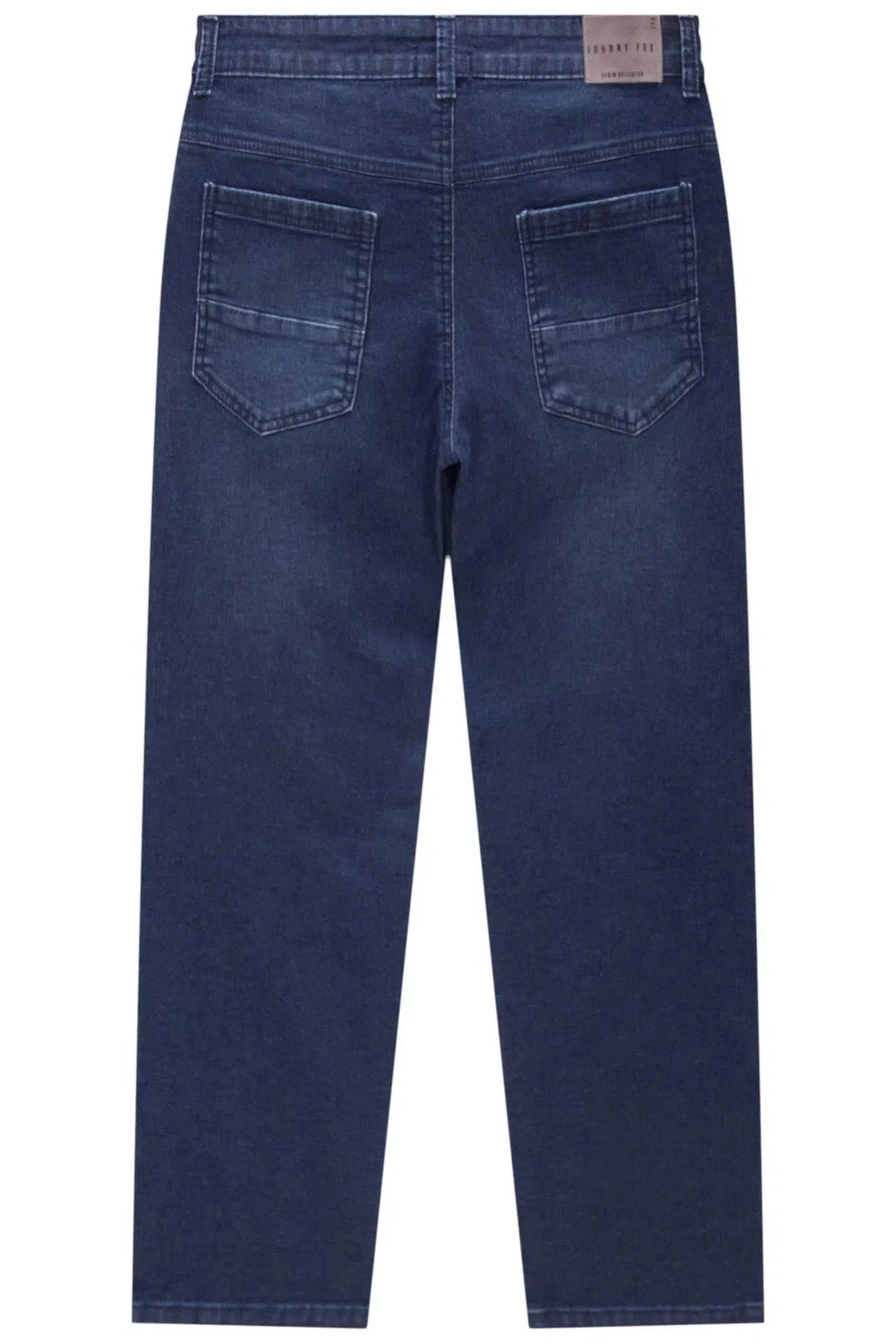 Calça Reta em Malha Jeans com Elastano 80538 Johnny Fox Teen Menino