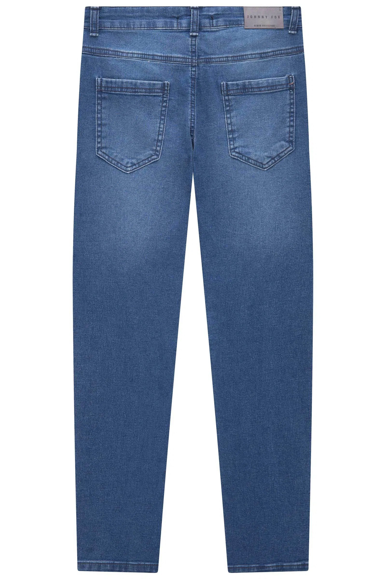 Calça Reta em Malha Jeans Trek com Elastano 74683 Johnny Fox