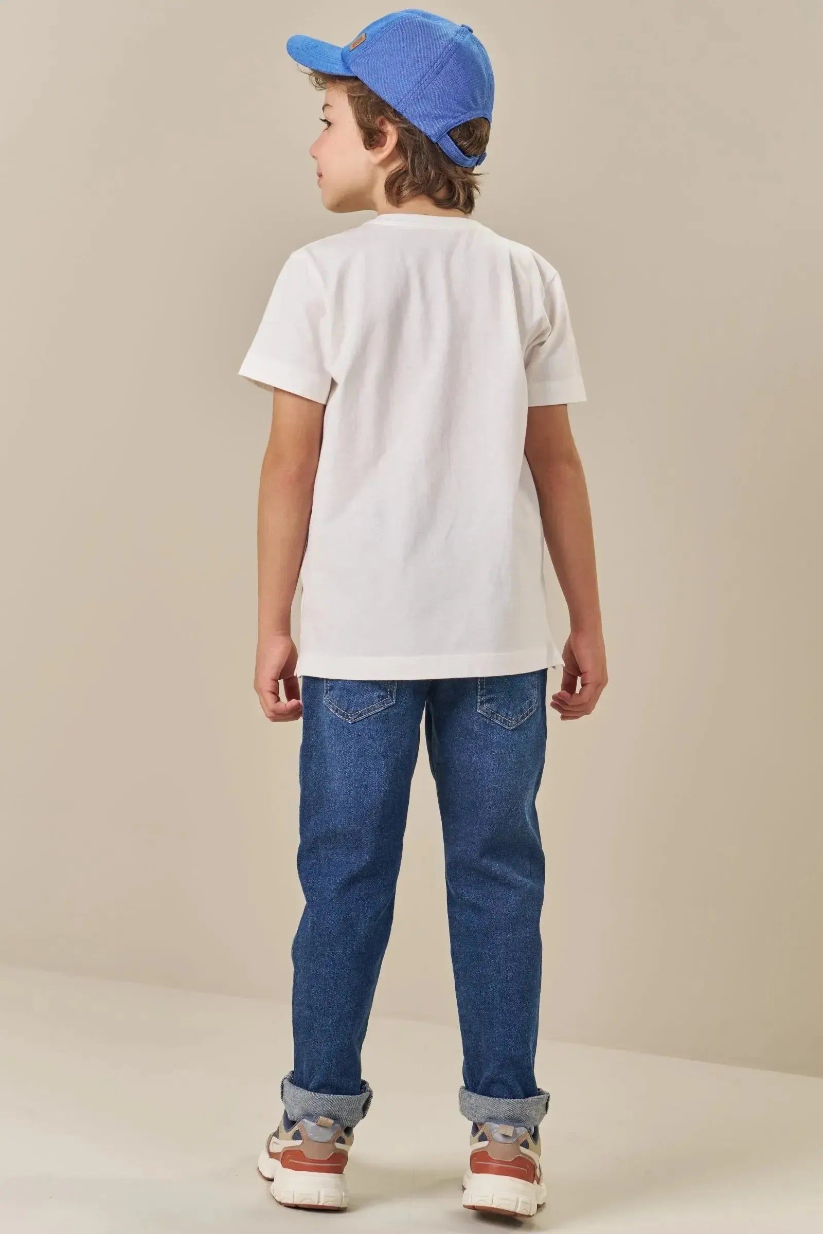 Calça Skinny em Jeans Guga com Elastano 84794 LucBoo Infantil Menino