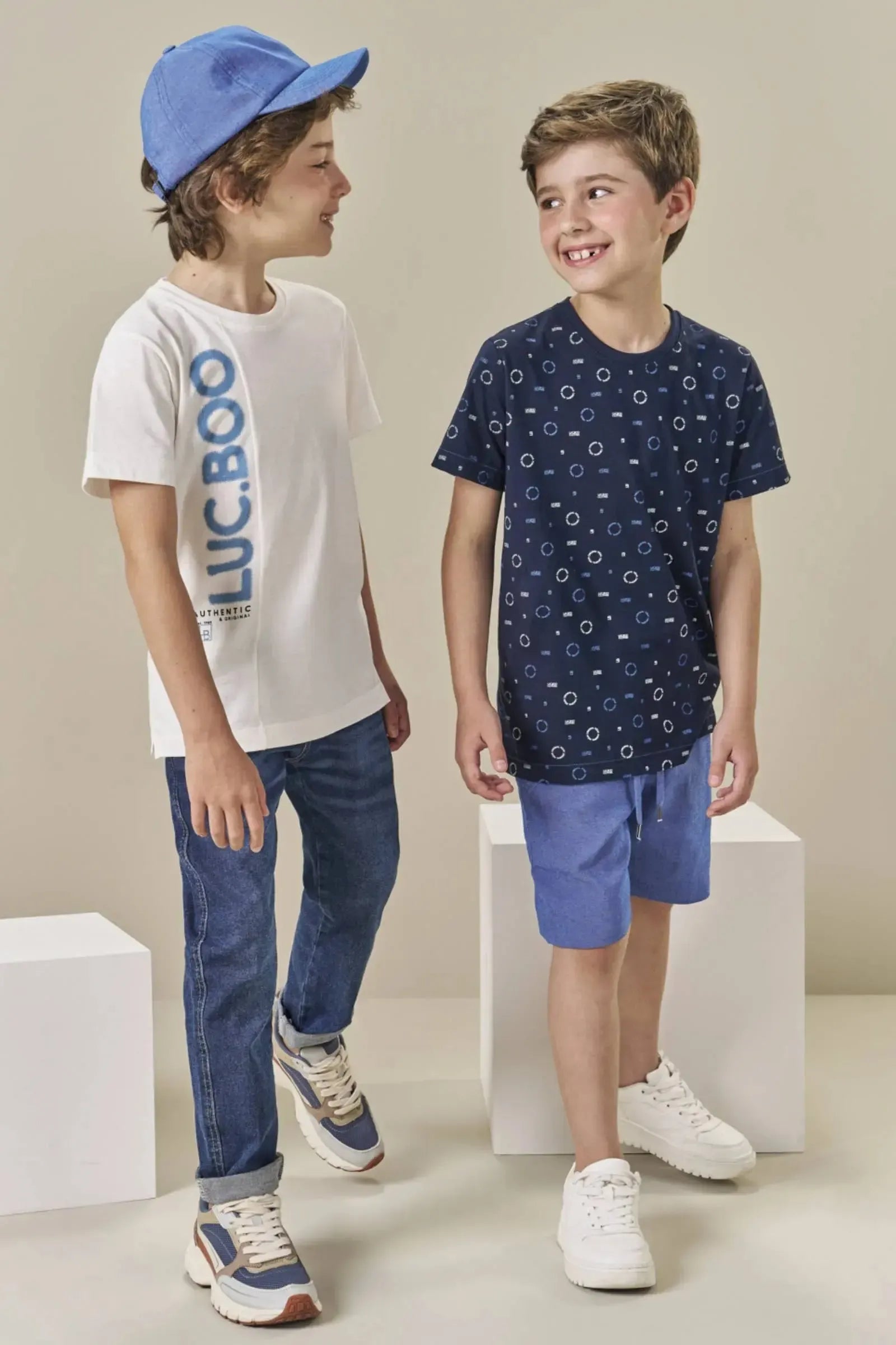 Calça Skinny em Jeans Guga com Elastano 84794 LucBoo Infantil Menino