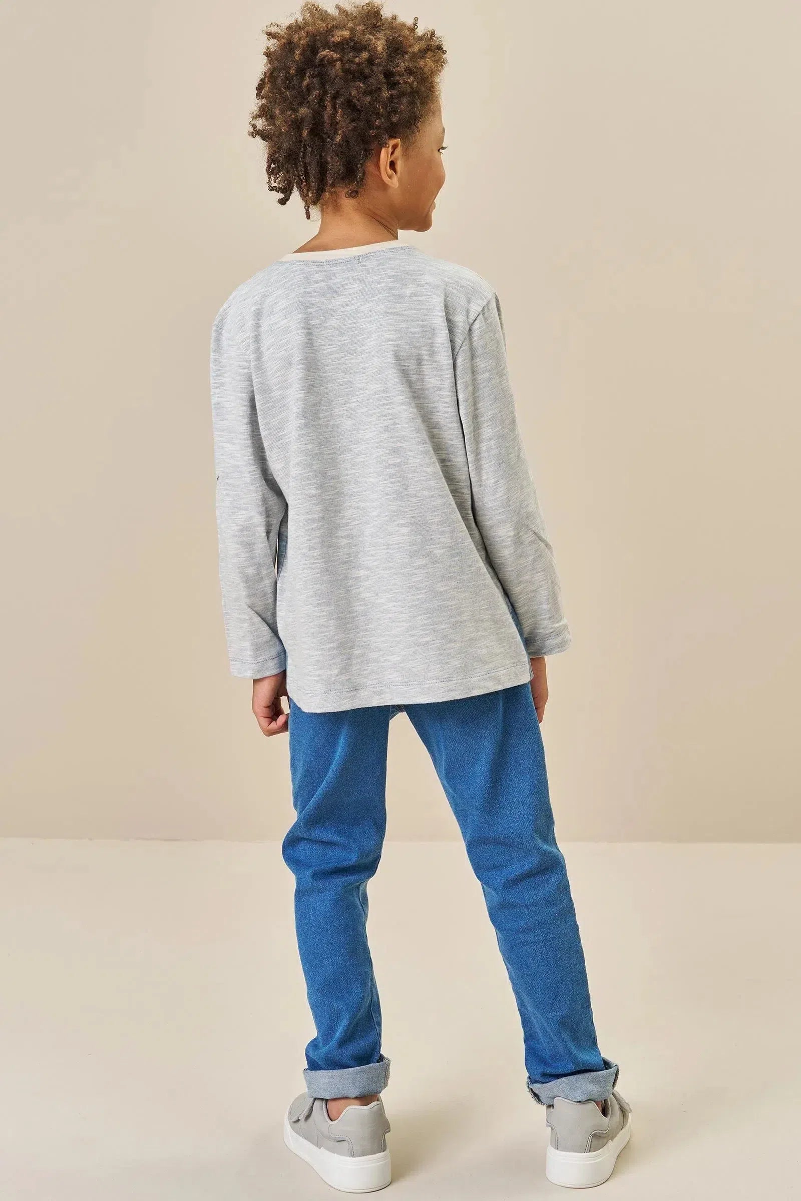 Calça Skinny em Malha Jeans Trek com Elastano 79761 LucBoo Infantil Menino