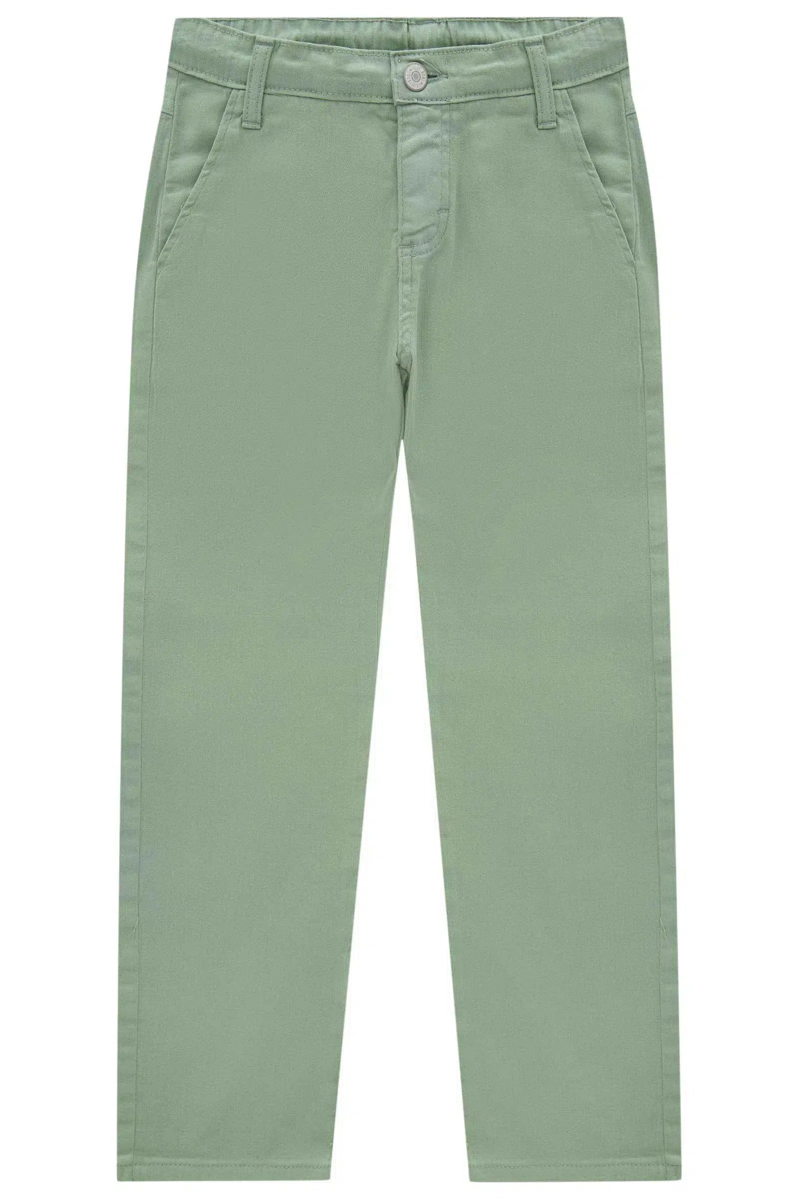 Calça Skinny em Sarja Onix Stretch com Elastano 79769 LucBoo Infantil Menino