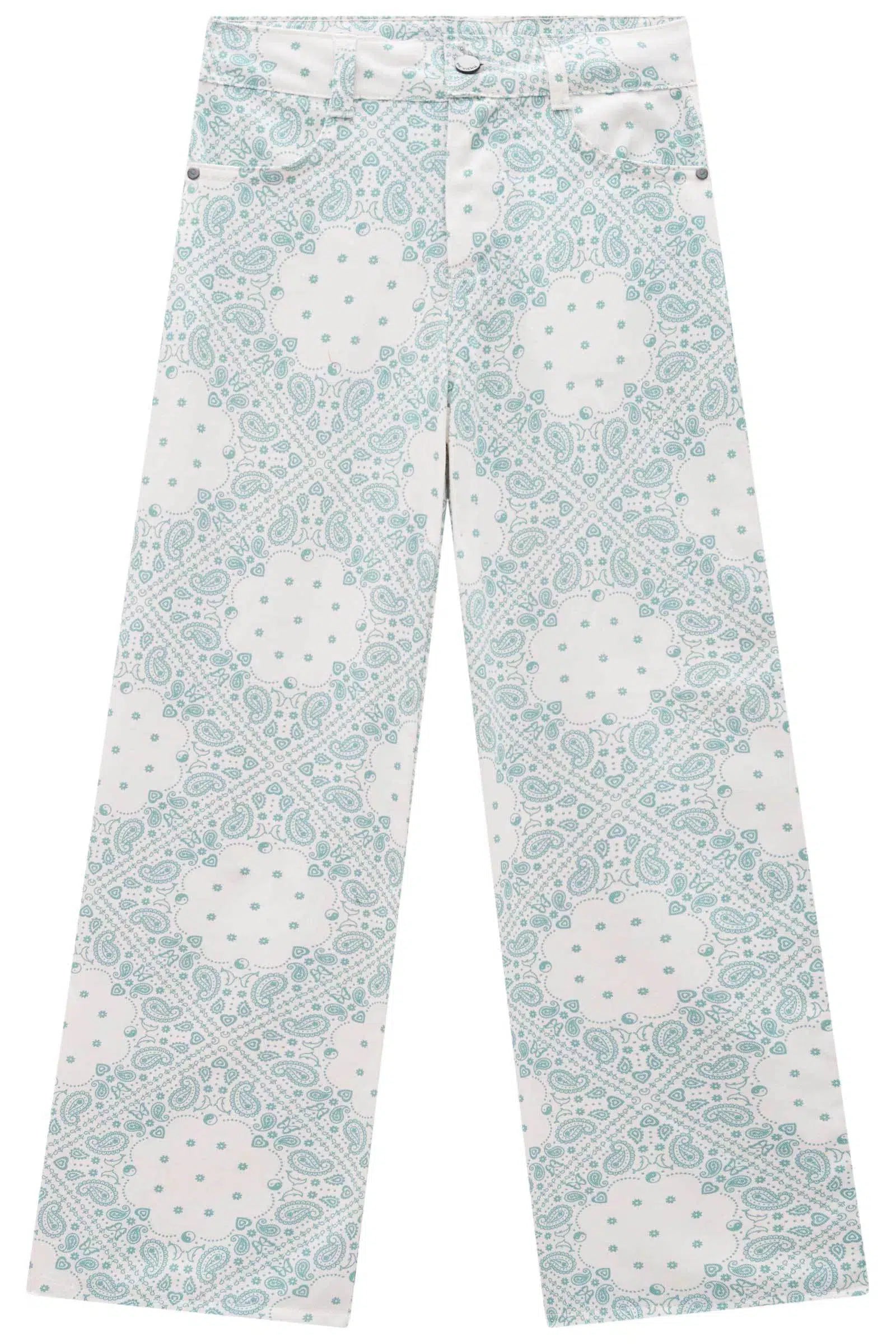 Calça Straight em Onix Estampada com Elastano 71185 Vic&Vicky