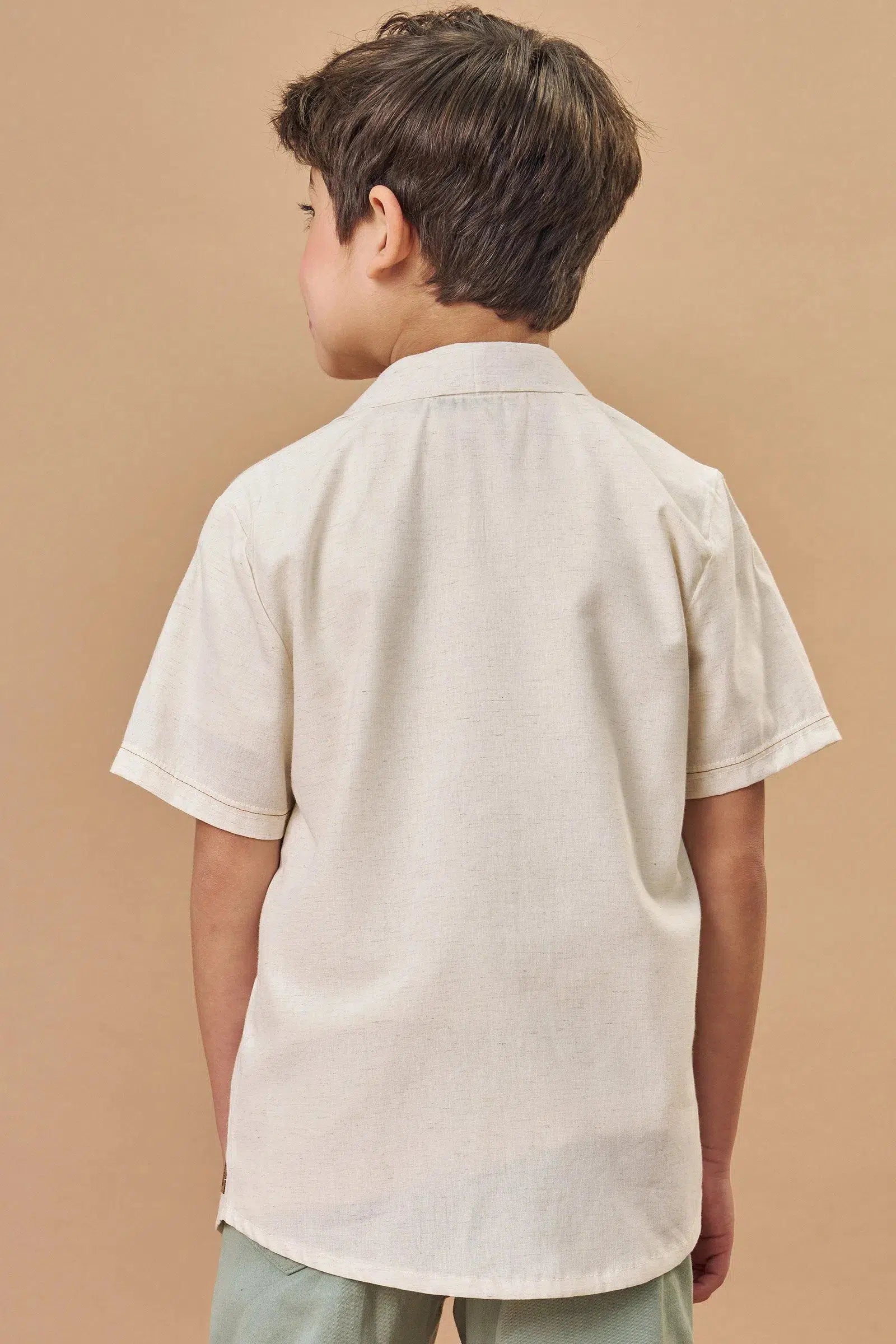 Camisa Infantil Menino em Linho Deluxe 81592 LucBoo