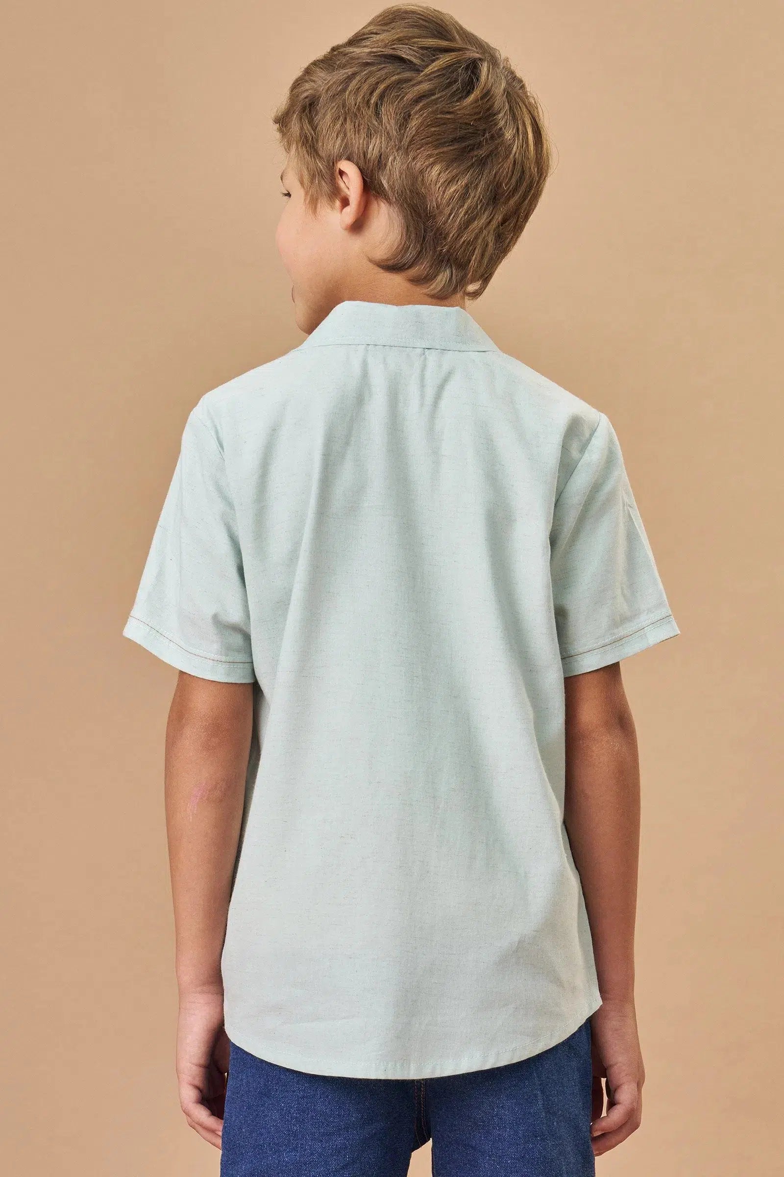 Camisa Infantil Menino em Linho Deluxe 81592 LucBoo