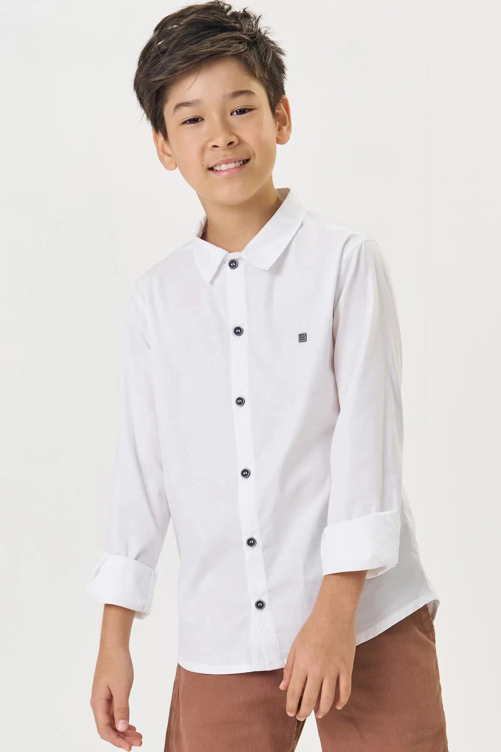 Camisa em Tricoline com Elastano 80031 Johnny Fox Teen Menino