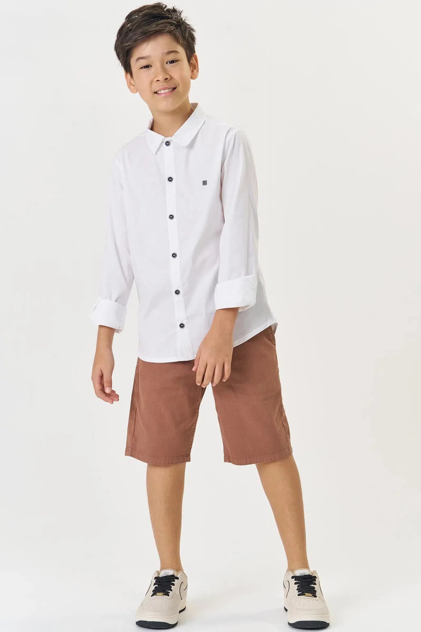 Camisa em Tricoline com Elastano 80031 Johnny Fox Teen Menino