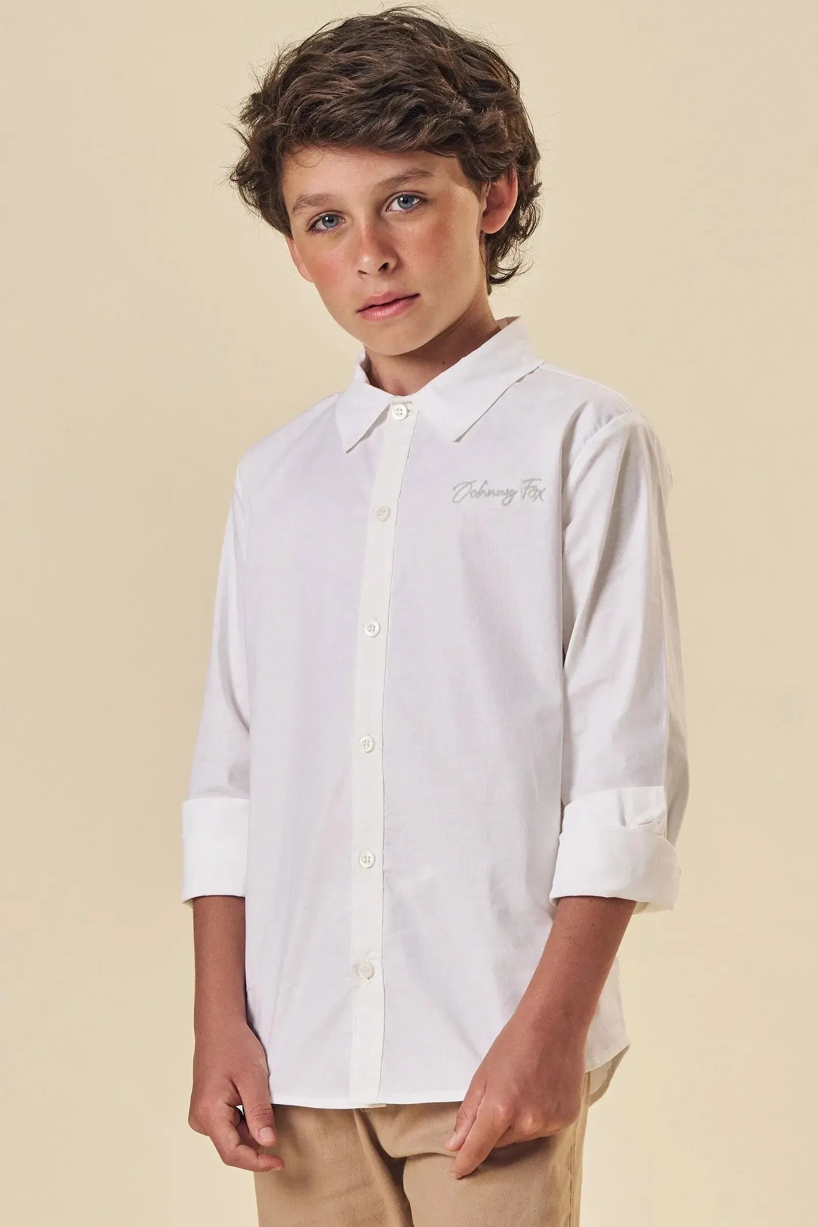 Camisa em Tricoline com Elastano 83573 Johnny Fox Teen Menino