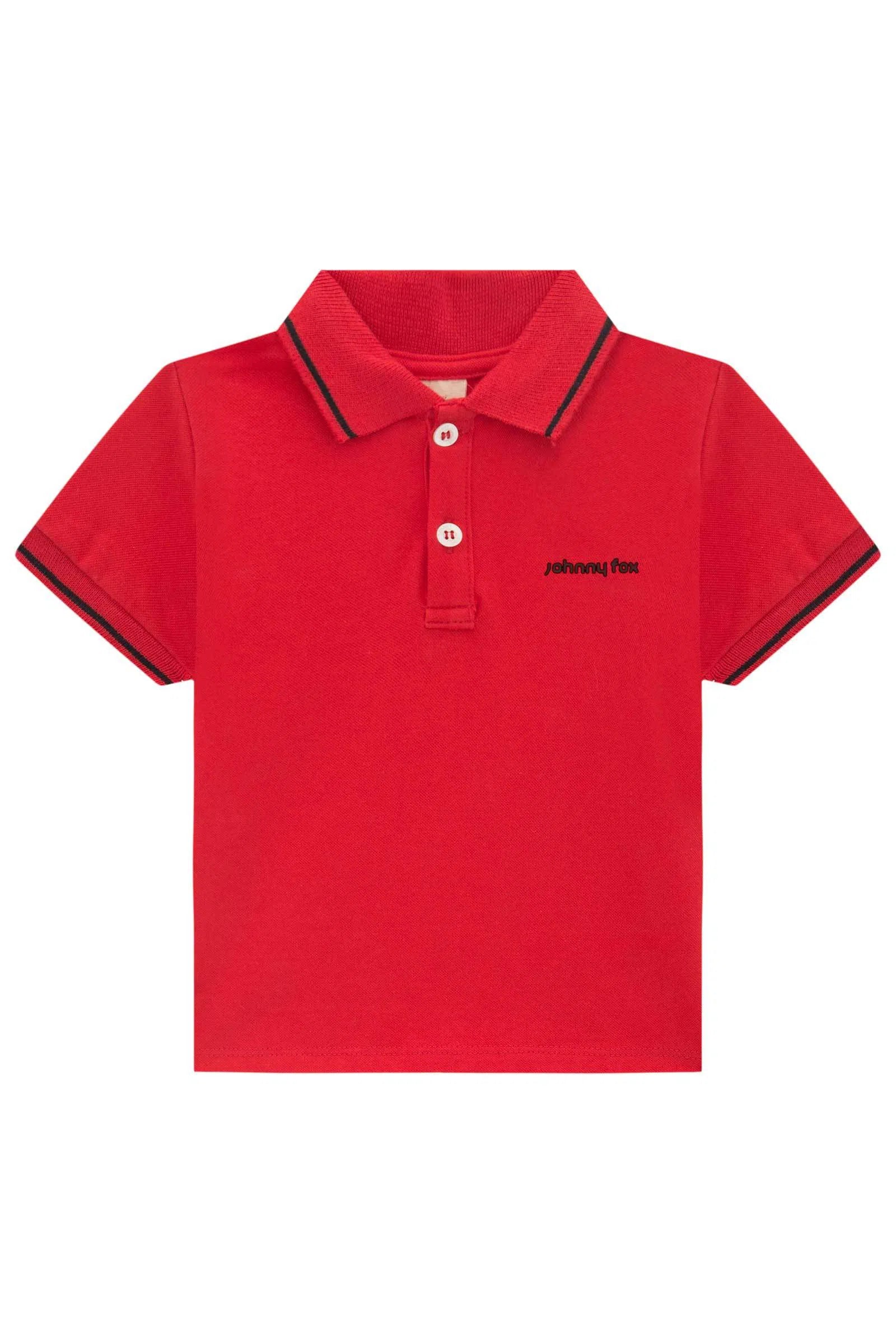 Camisa Polo em Piquet com Elastano 77639 Johnny Fox