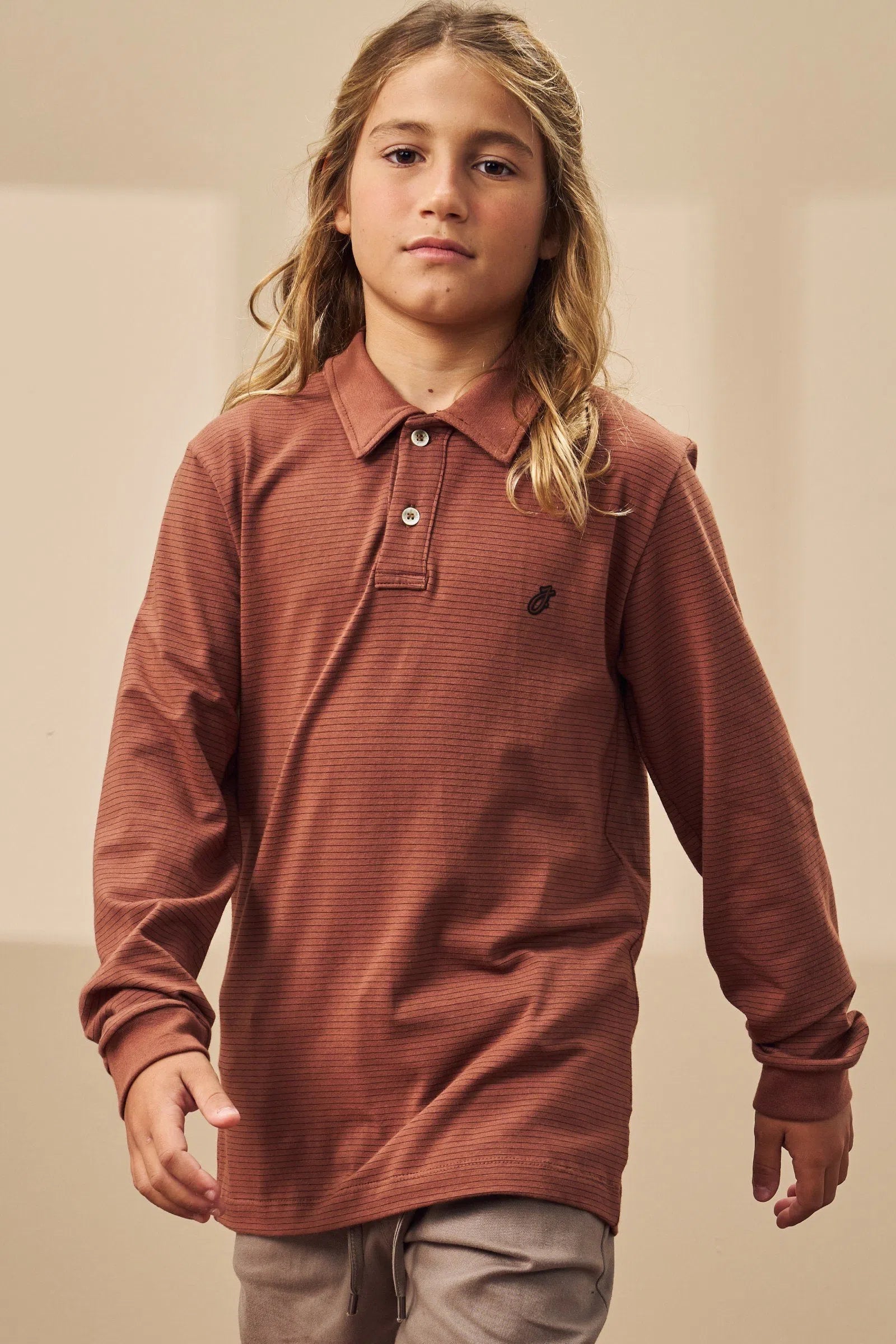 Camisa Polo em Cotton Listrado Fio Tinto 71251 Johnny Fox