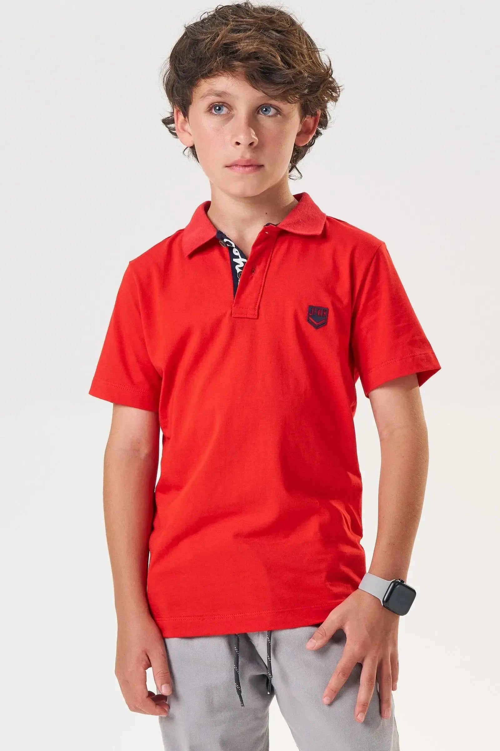 Camisa Polo em Meia Malha 83285 Johnny Fox Teen Menino