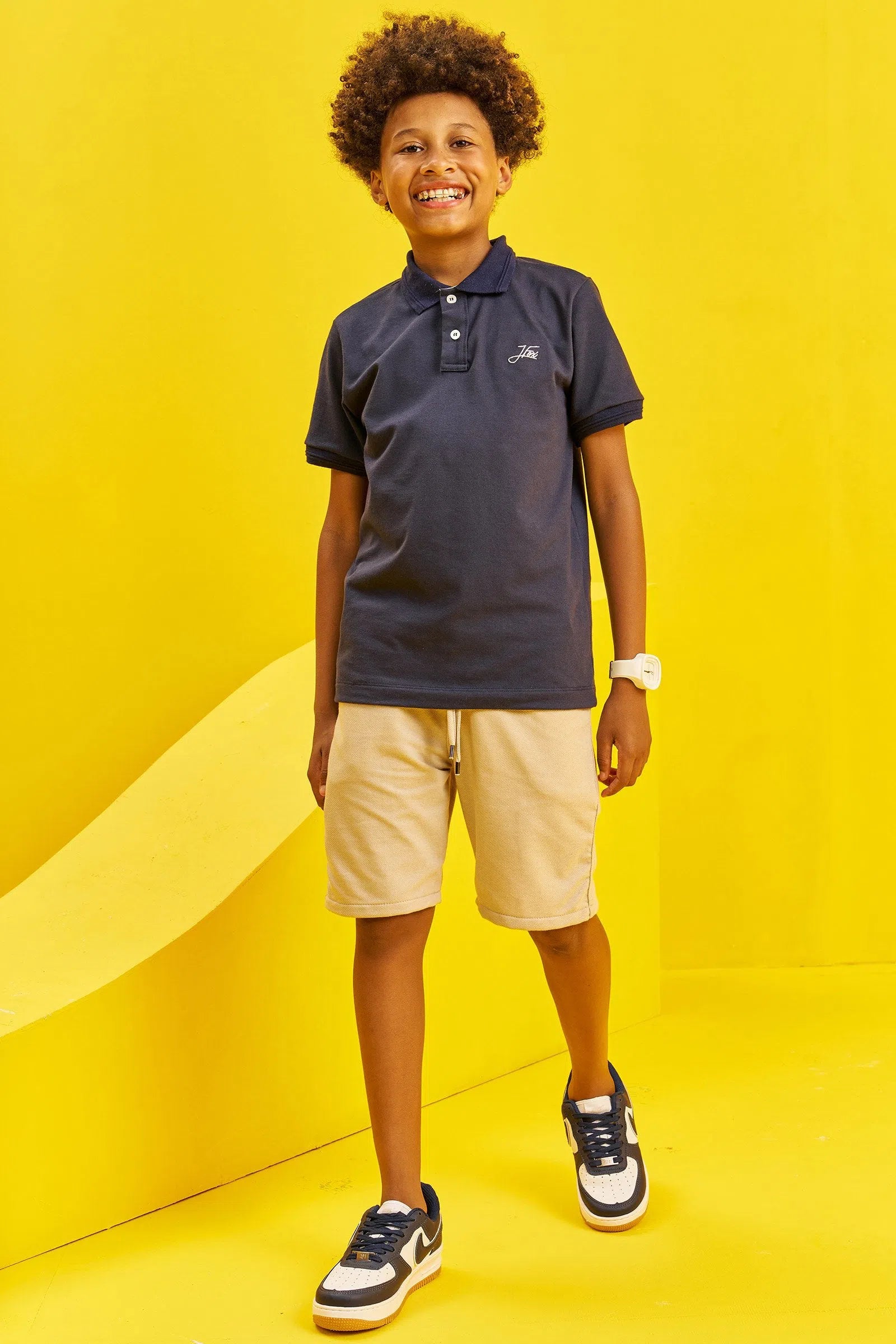 Camisa Polo em Piquet com Elastano 73613 Johnny Fox