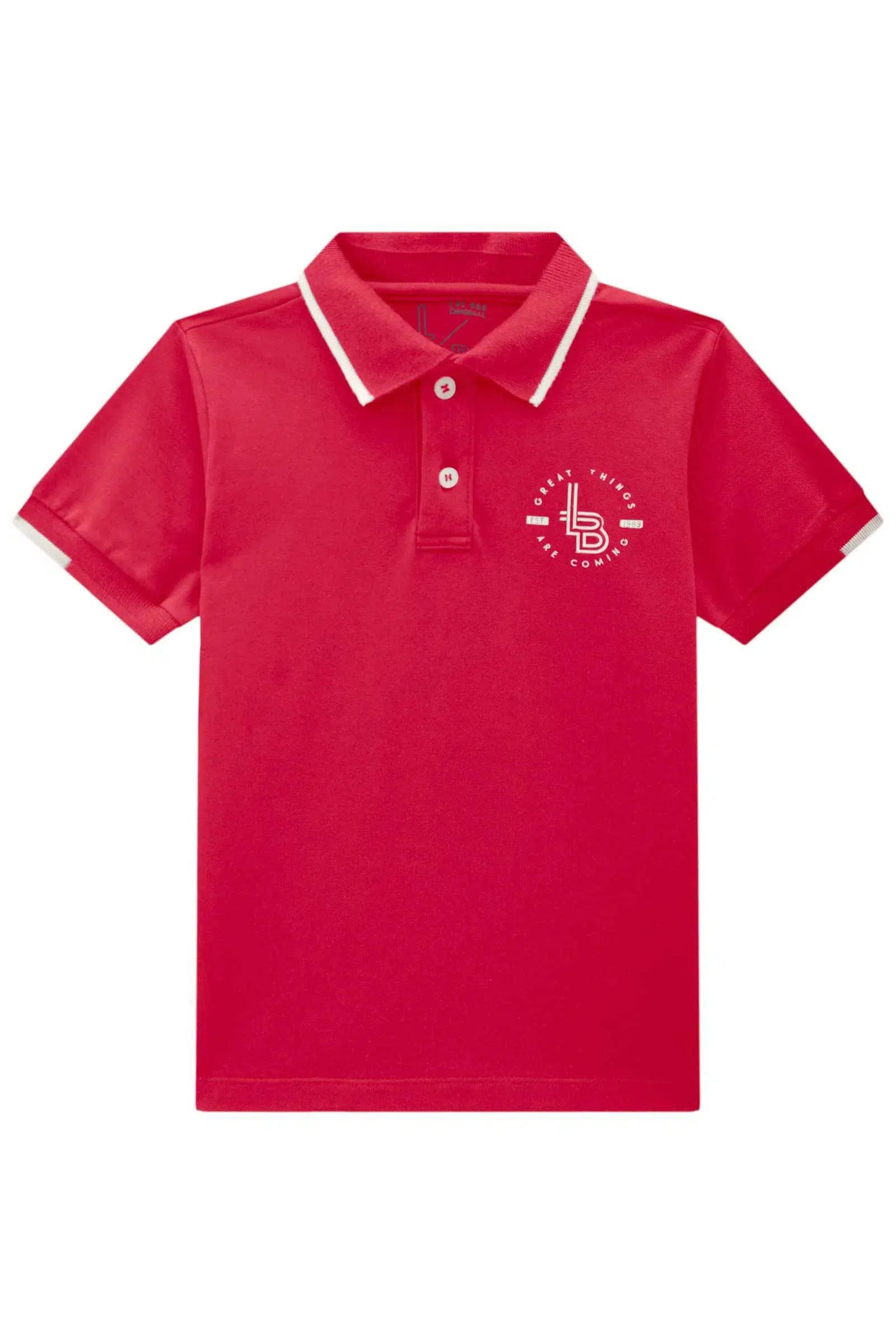 Polo Infantil Menino em Piquet com Elastano 81449 LucBoo