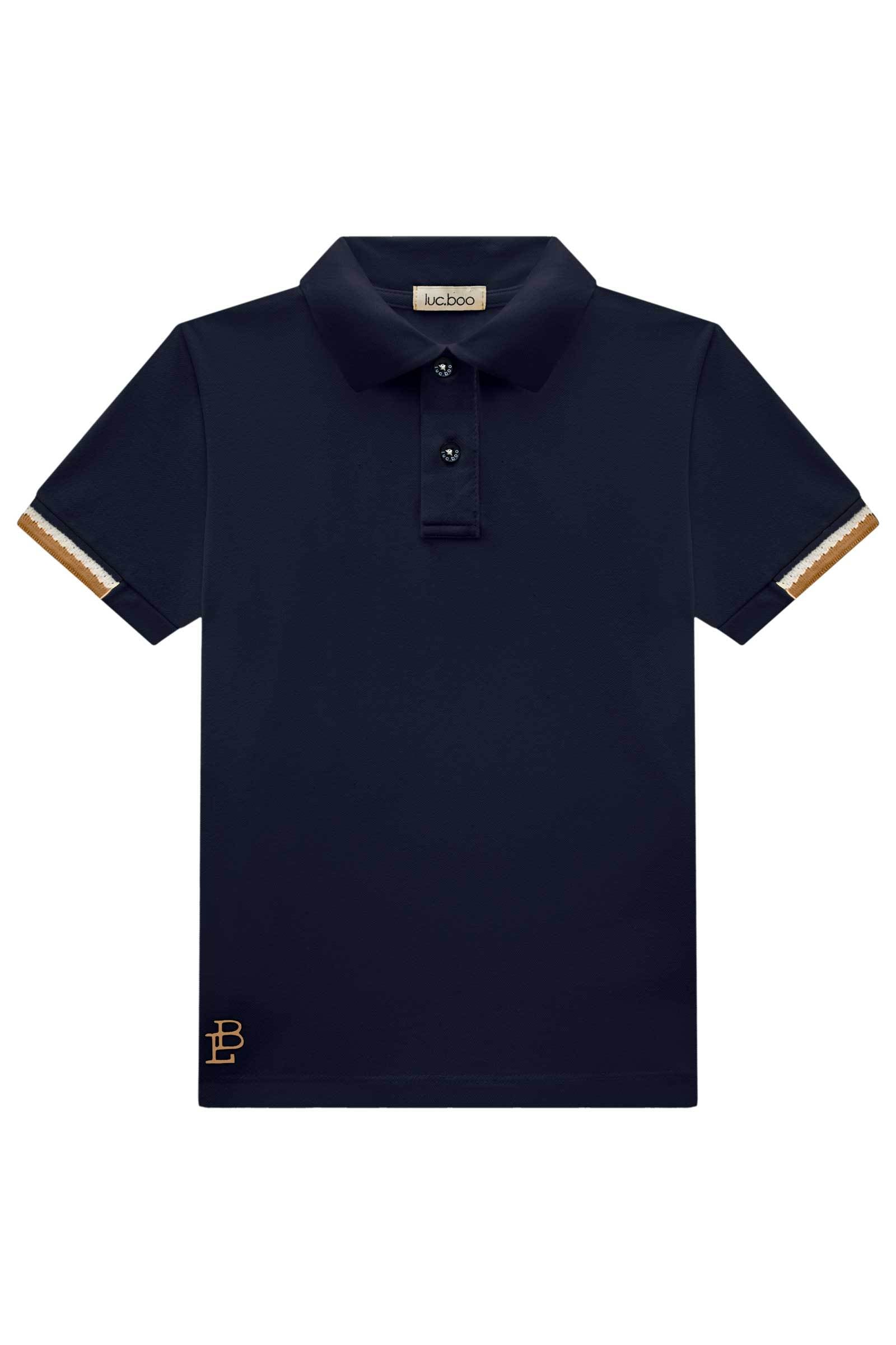 Camisa Polo em Piquet com Elastano 77349 LucBoo