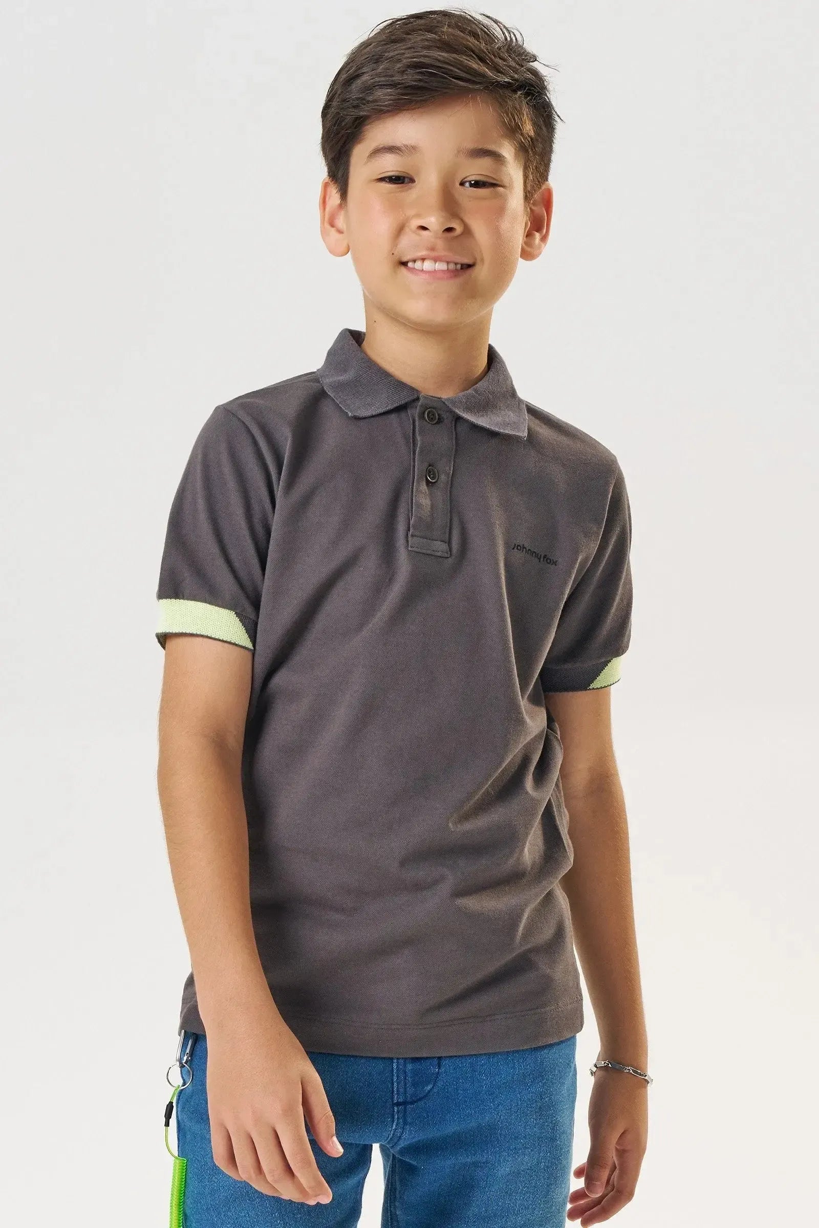 Camisa Polo em Piquet com Elastano 83292 Johnny Fox Teen Menino