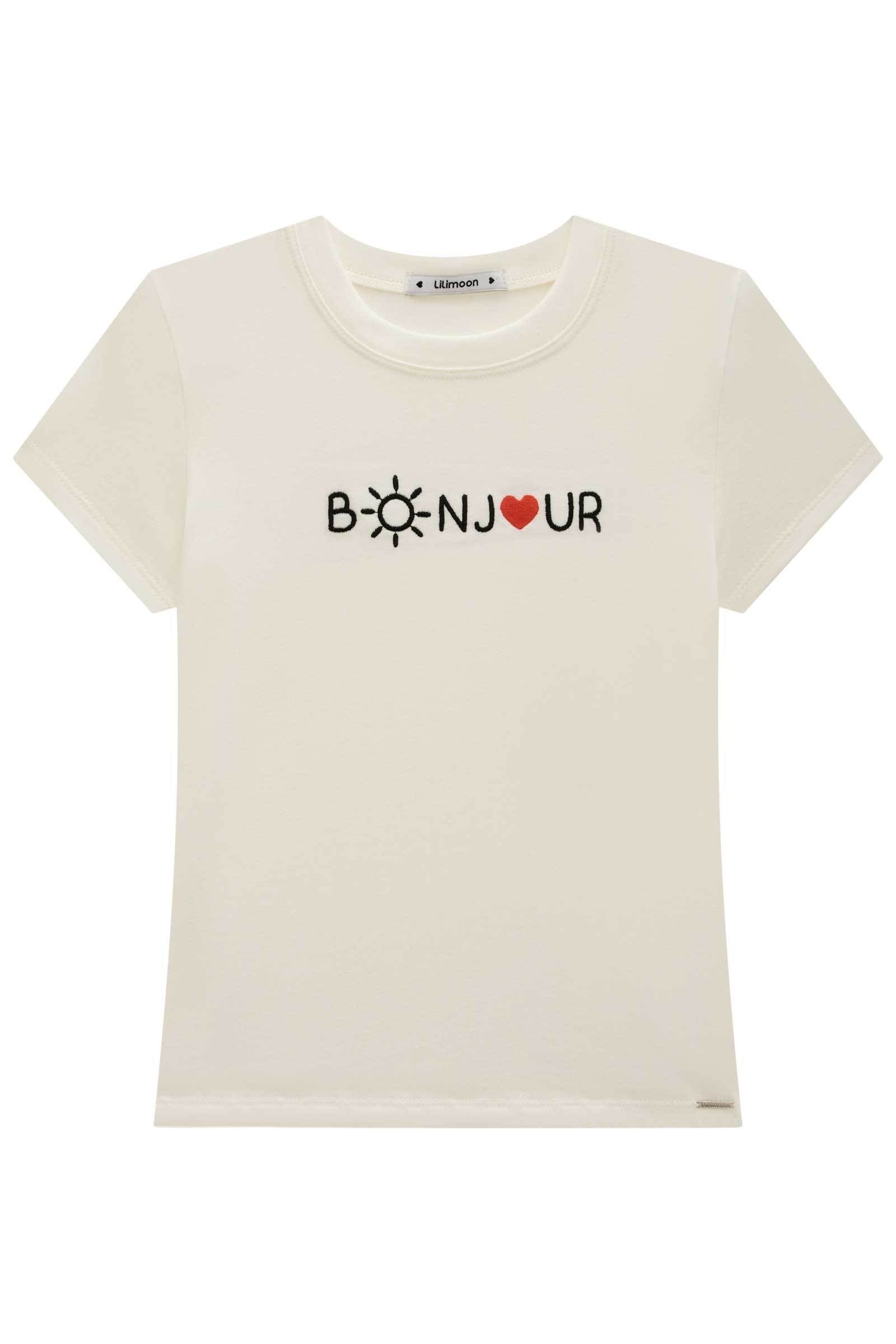 Camiseta Baby Look em Cotton 77243 Lilimoon