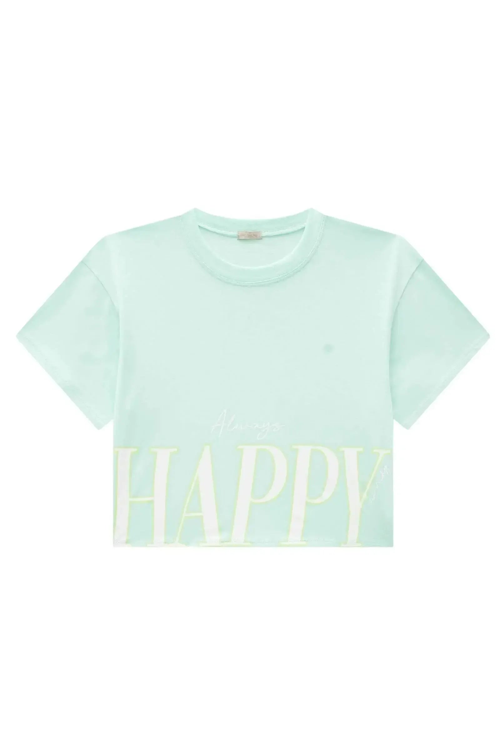 Camiseta Boxy Over em Meia Malha 83536 Vic&Vicky Teen Menina