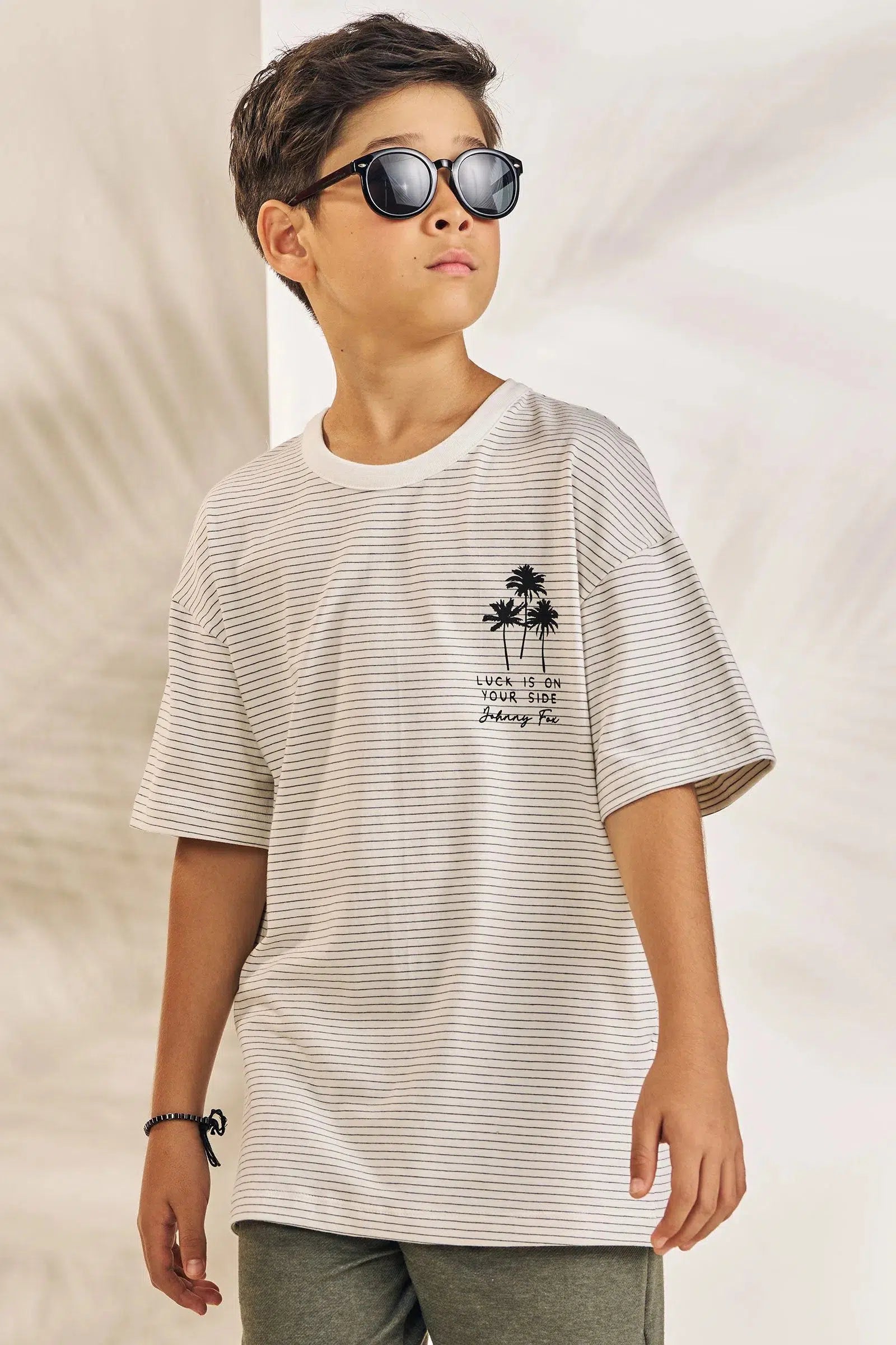 Camiseta em Cotton Listrado Fio Tinto 75341 Johnny Fox