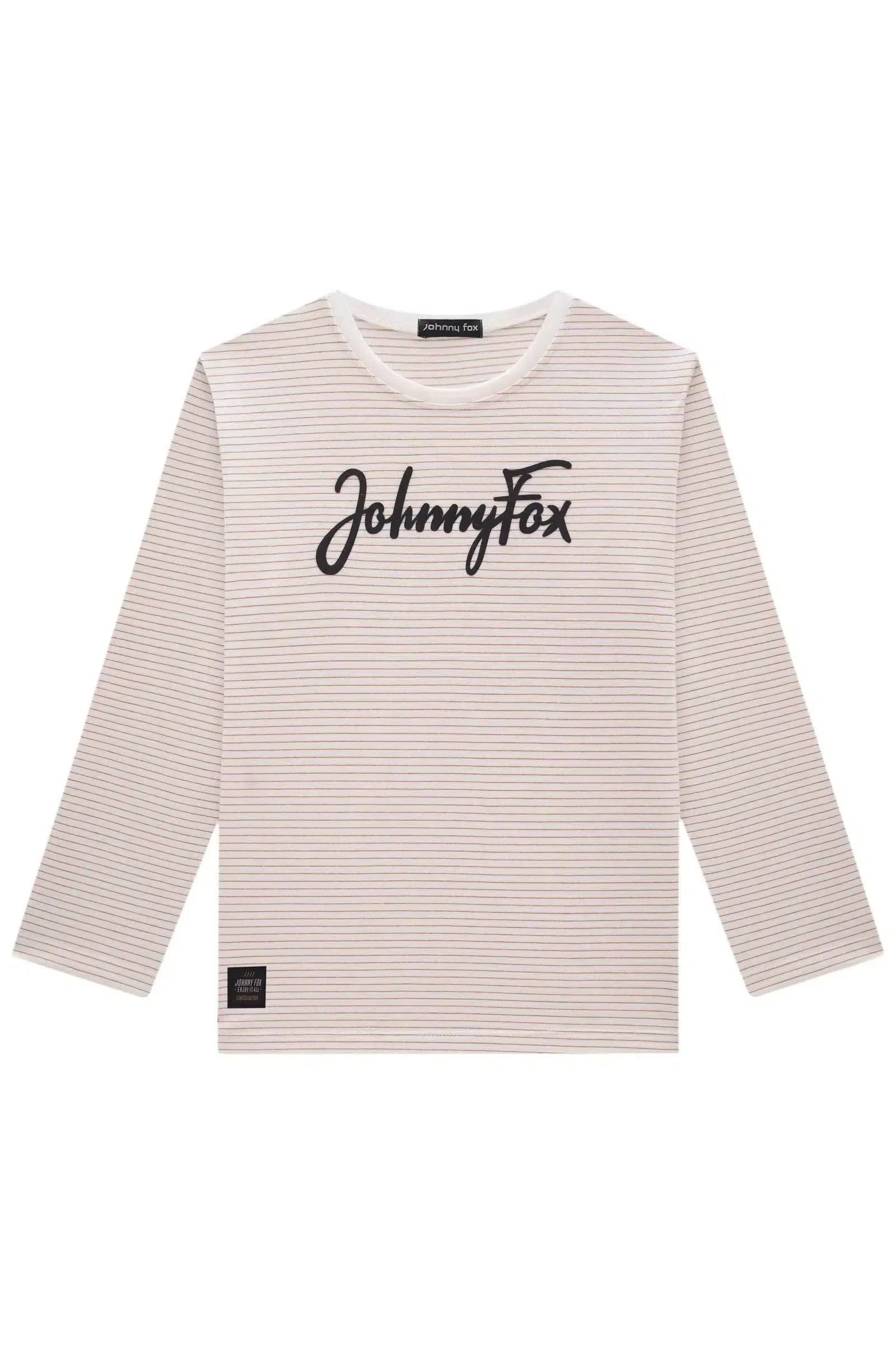 Camiseta em Cotton Listrado Fio Tinto 81363 Johnny Fox Teen Menino