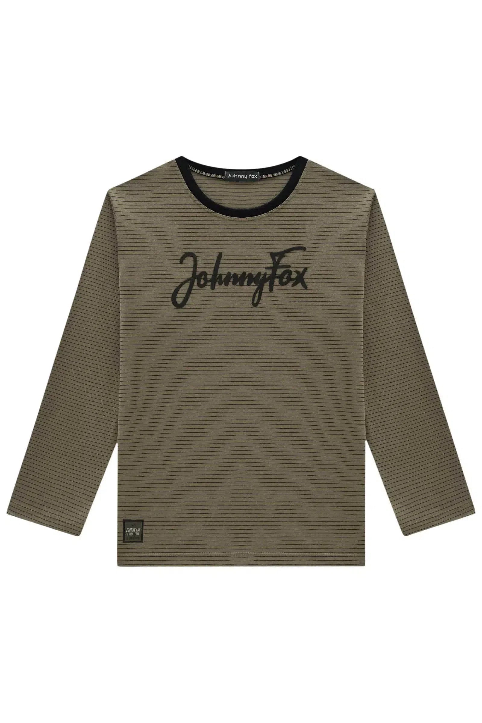 Camiseta em Cotton Listrado Fio Tinto 81363 Johnny Fox Teen Menino