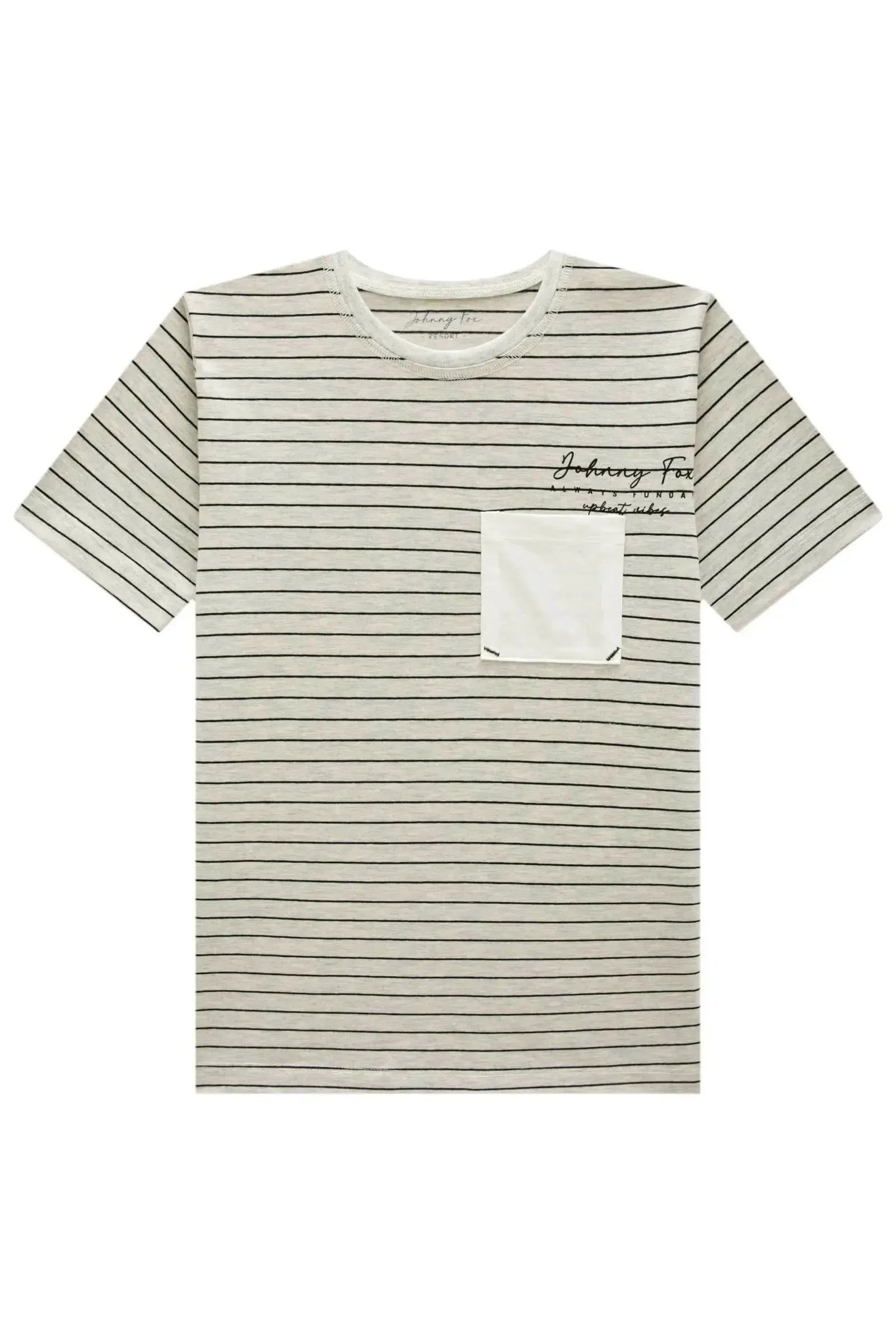 Camiseta em Cotton Listrado Fio Tinto 83508 Johnny Fox Teen Menino