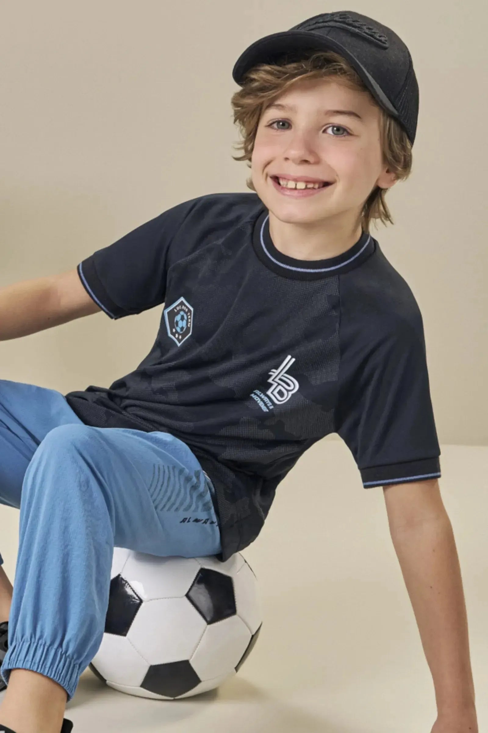 Camiseta em Malha Dry Sport 84209 LucBoo Infantil Menino
