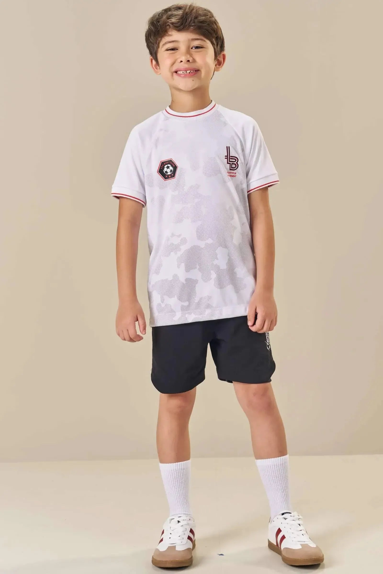 Camiseta em Malha Dry Sport 84209 LucBoo Infantil Menino